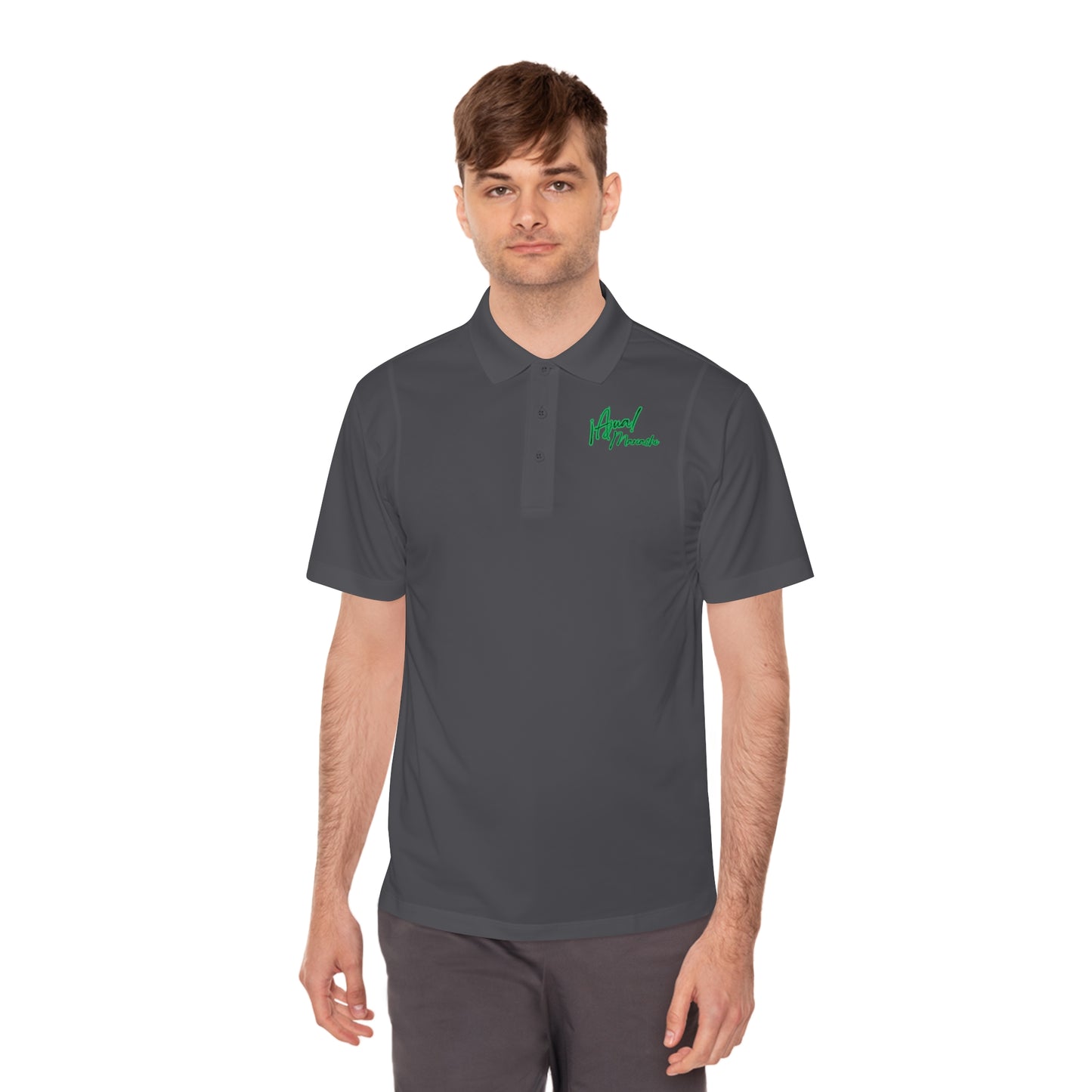 Green Ajua Men's Sport Polo Shirt