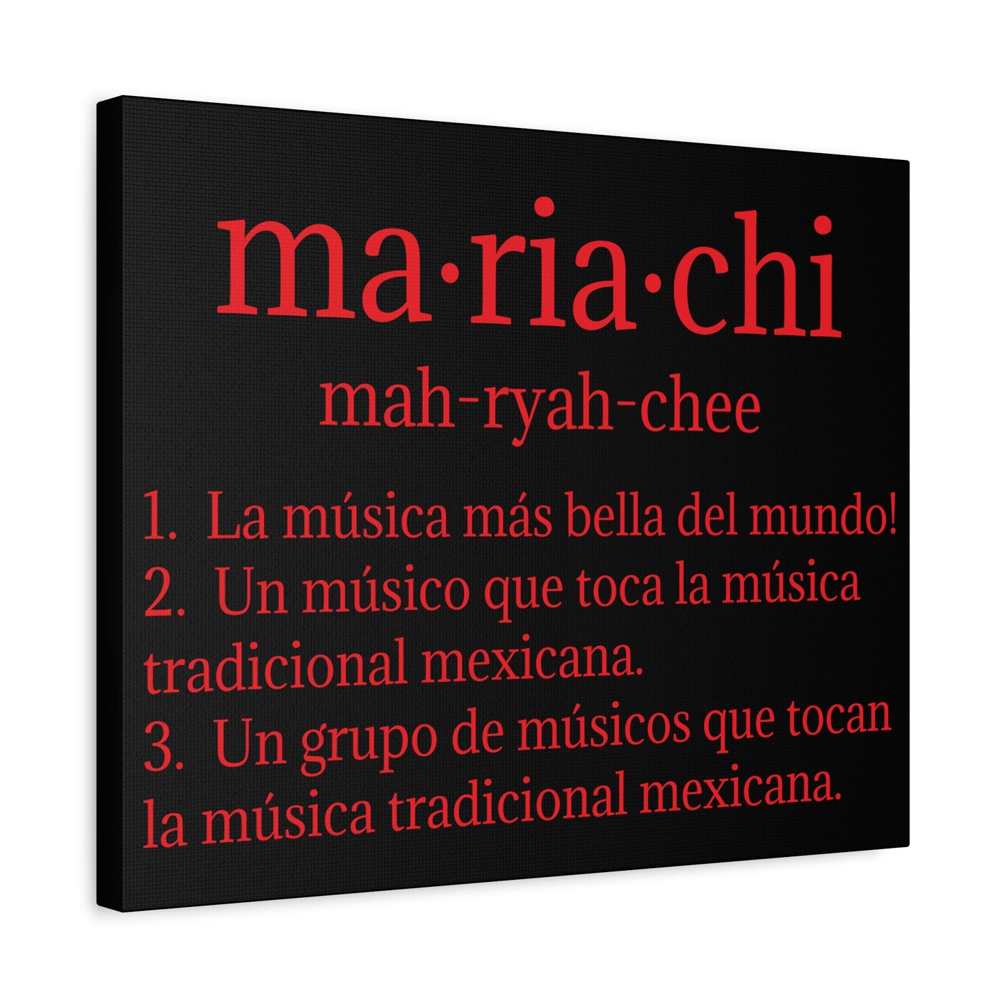 Red Mariachi Definition Business Matte Canvas, Stretched, 1.25"