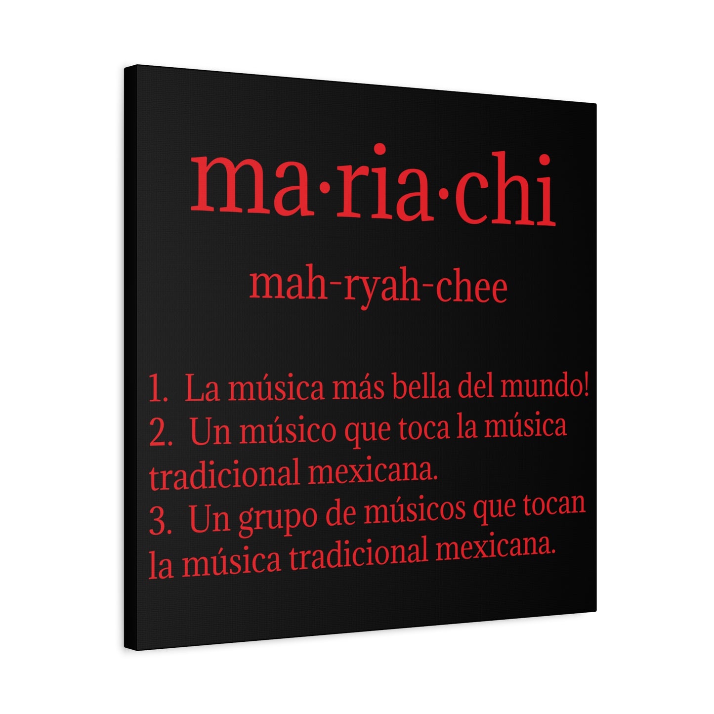 Red Mariachi Definition Business Matte Canvas, Stretched, 1.25"