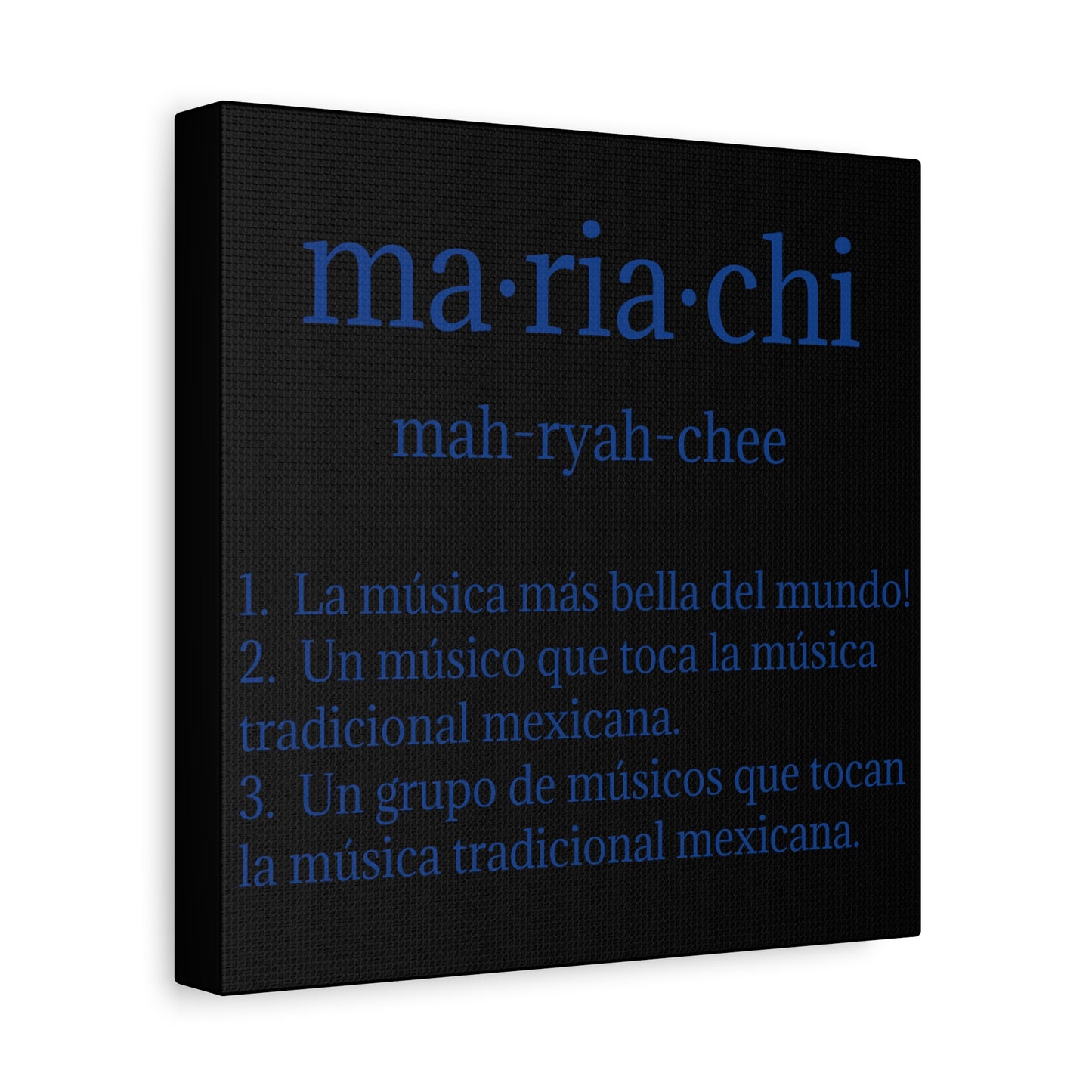 Blue Mariachi Definition Business Matte Canvas, Stretched, 1.25"