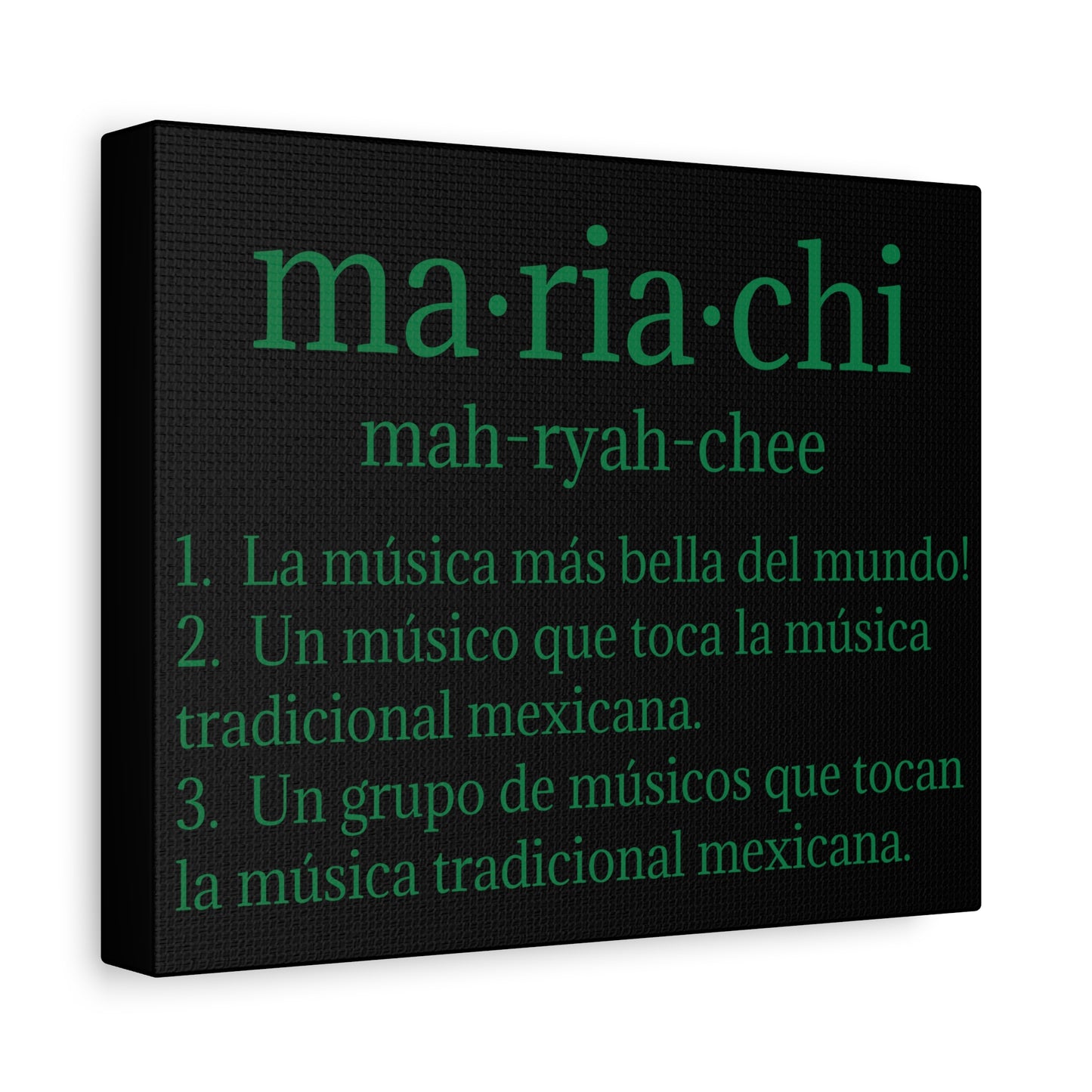 Green Mariachi Definition Business Matte Canvas, Stretched, 1.25"
