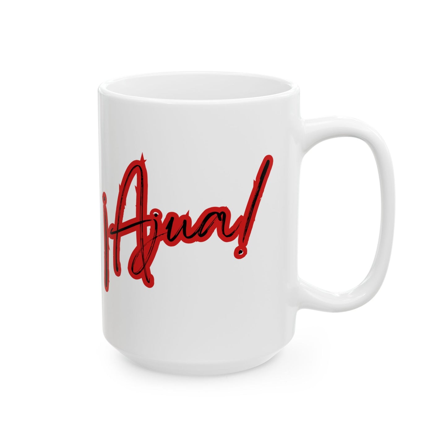 Red Ajua Ceramic Mug, (11oz, 15oz)