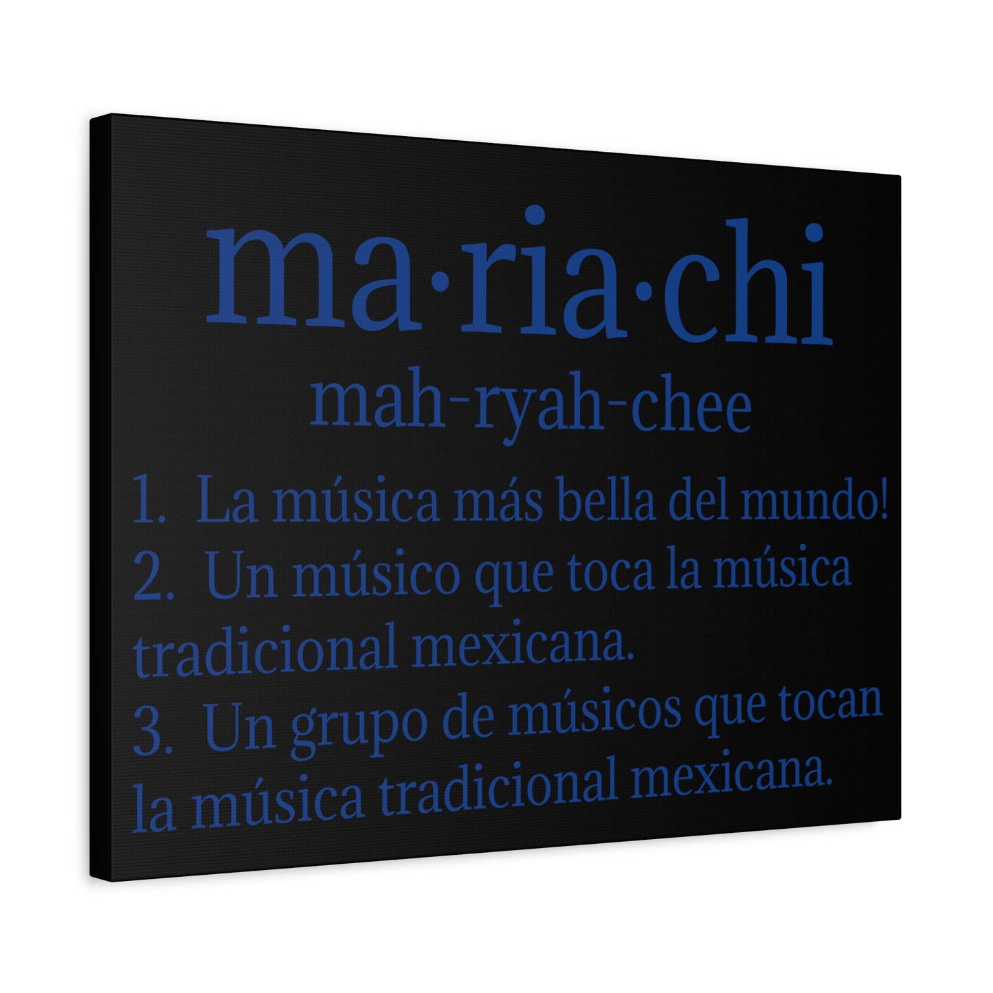 Blue Mariachi Definition Business Matte Canvas, Stretched, 1.25"