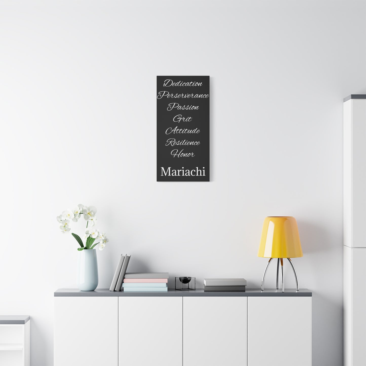 White Dedication Passion Honor Matte Canvas, Stretched, 1.25"