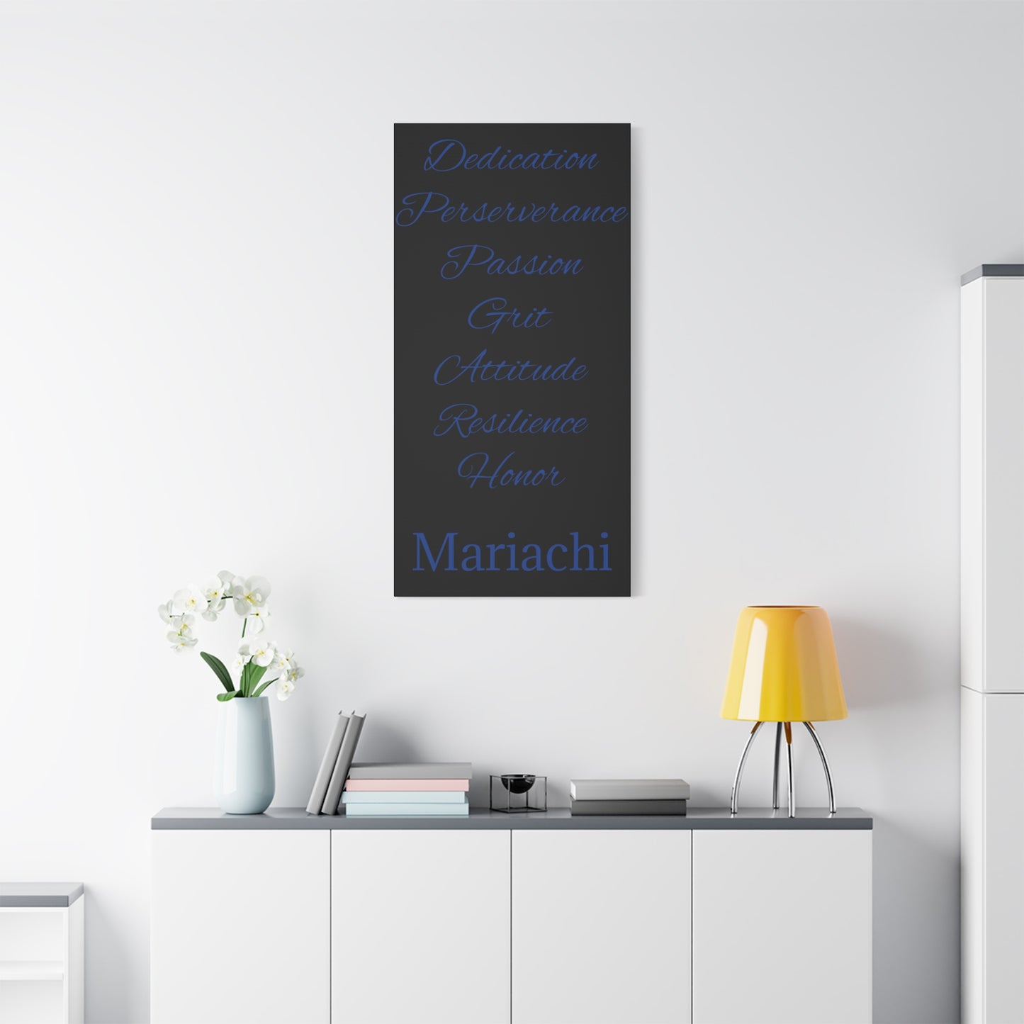 Blue Dedication Passion Honor Matte Canvas, Stretched, 1.25"