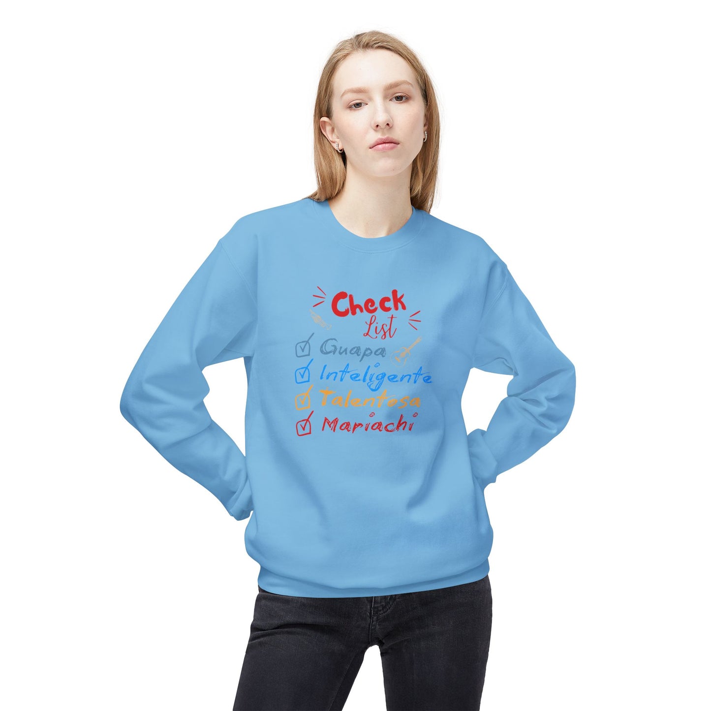 Checklist Guapa Unisex Midweight Softstyle Fleece Crewneck Sweatshirt