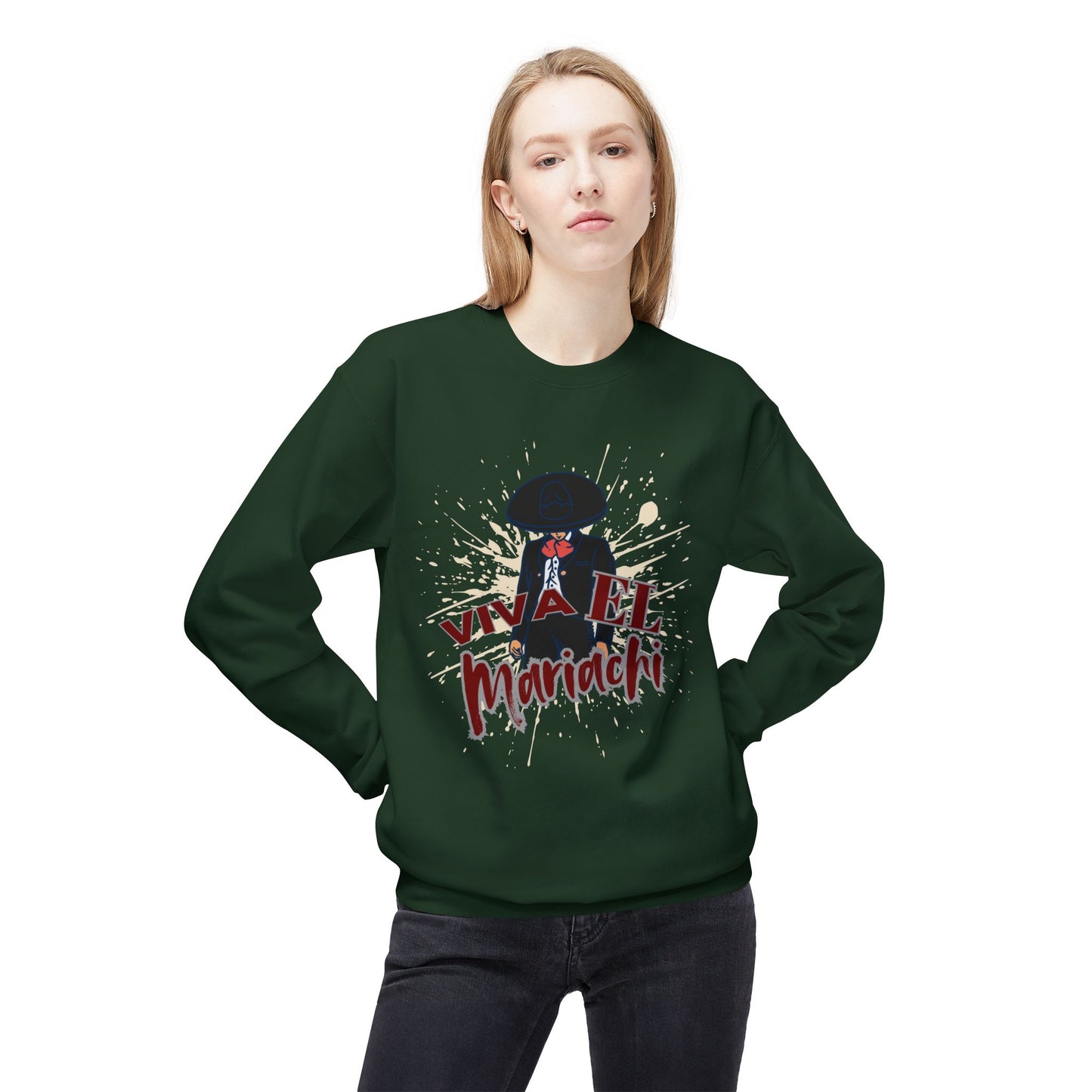 Viva El Mariachi Unisex Midweight Softstyle Fleece Crewneck Sweatshirt