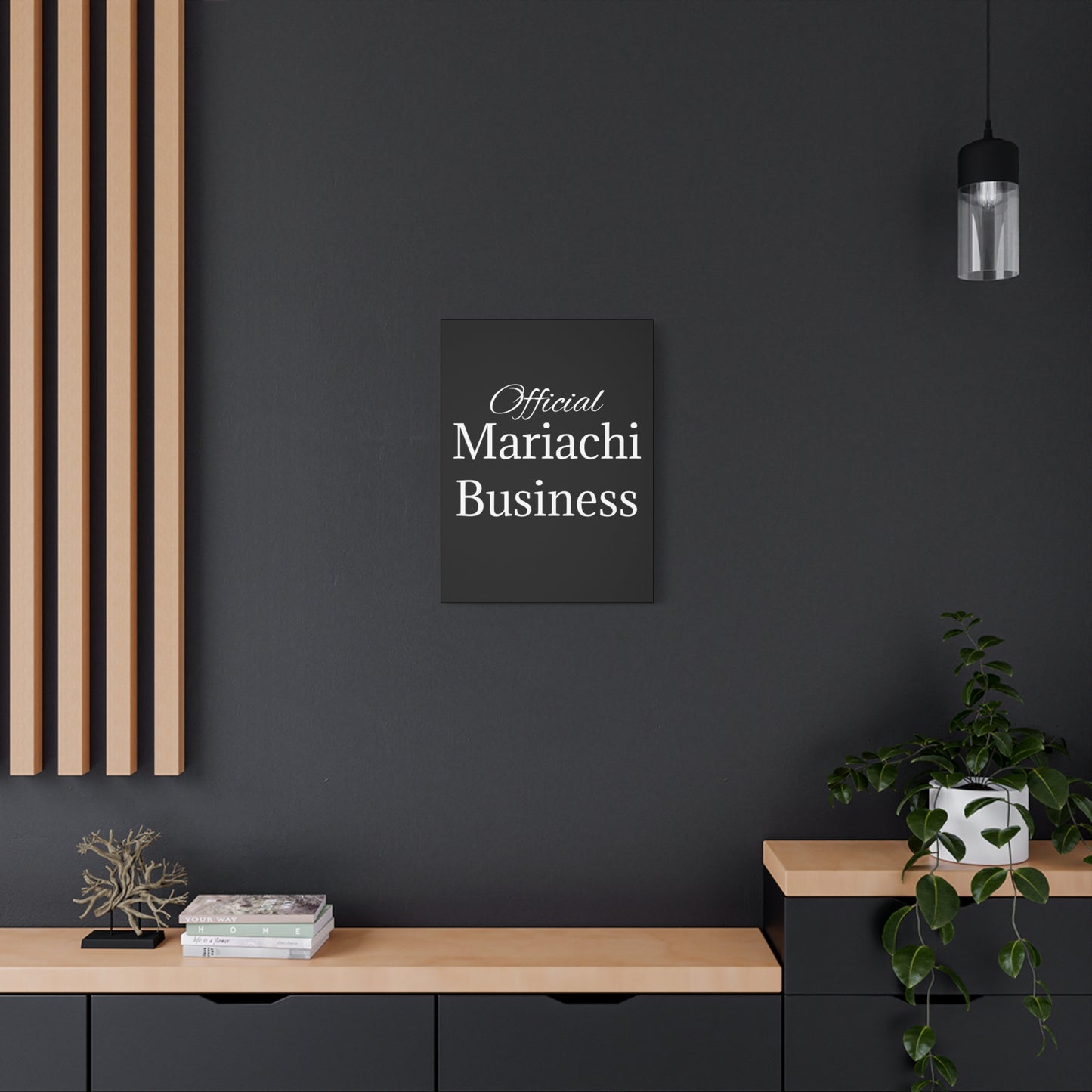 White Official Mariachi Business Matte Canvas, Stretched, 1.25"
