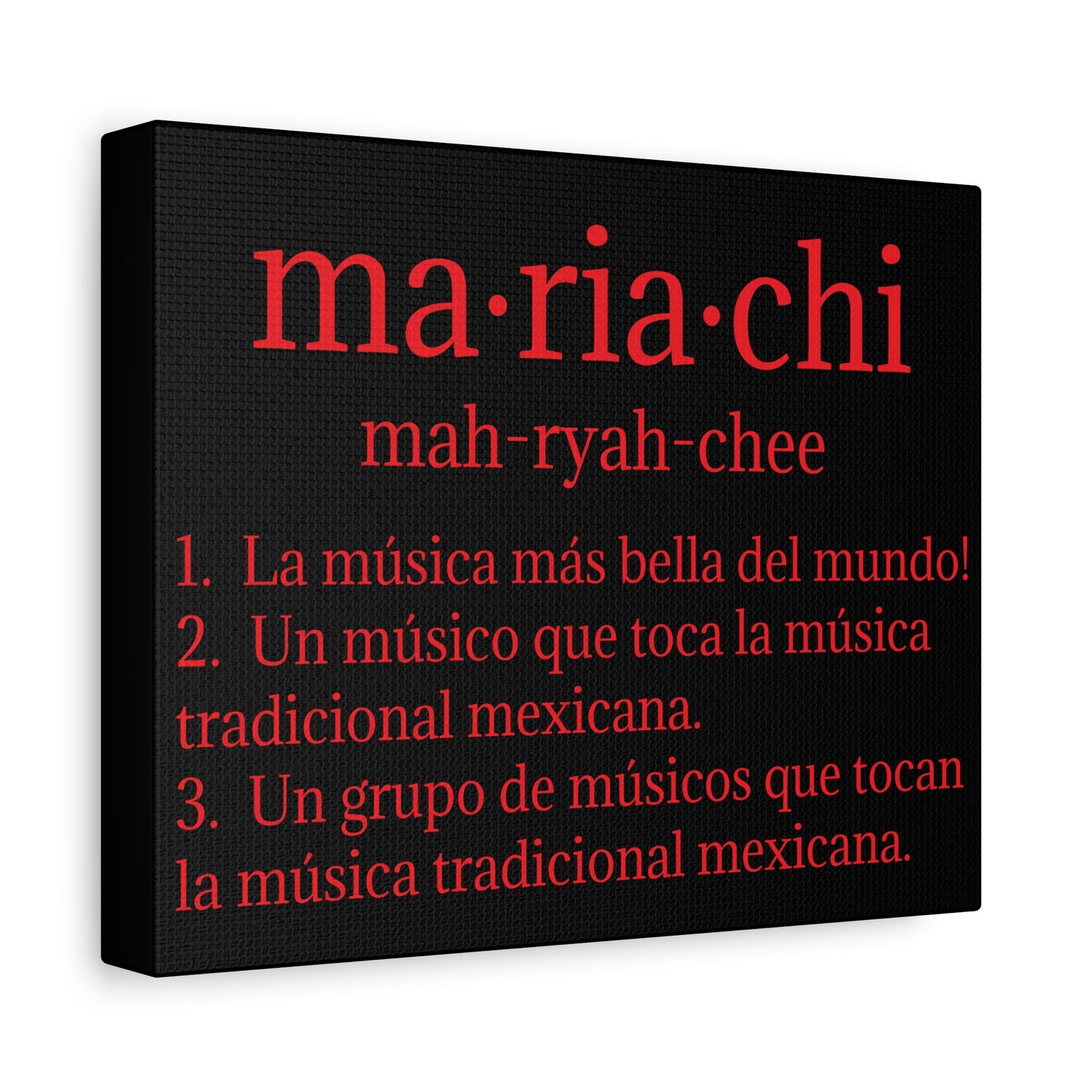 Red Mariachi Definition Business Matte Canvas, Stretched, 1.25"