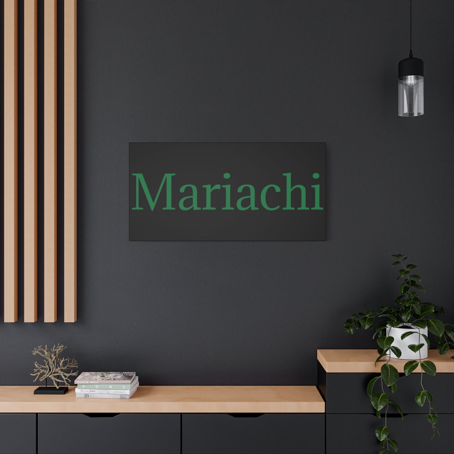 Green Mariachi Matte Canvas, Stretched, 1.25"