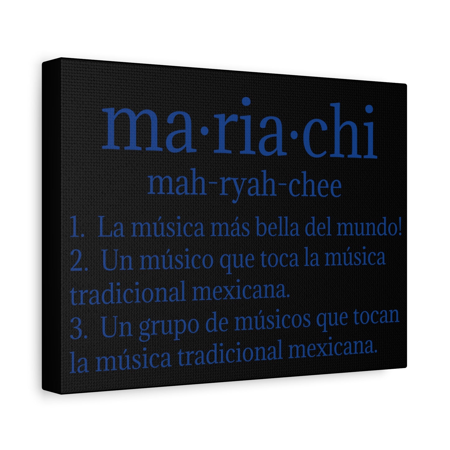 Blue Mariachi Definition Business Matte Canvas, Stretched, 1.25"
