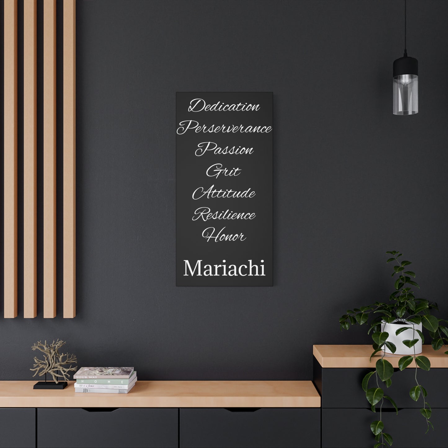 White Dedication Passion Honor Matte Canvas, Stretched, 1.25"