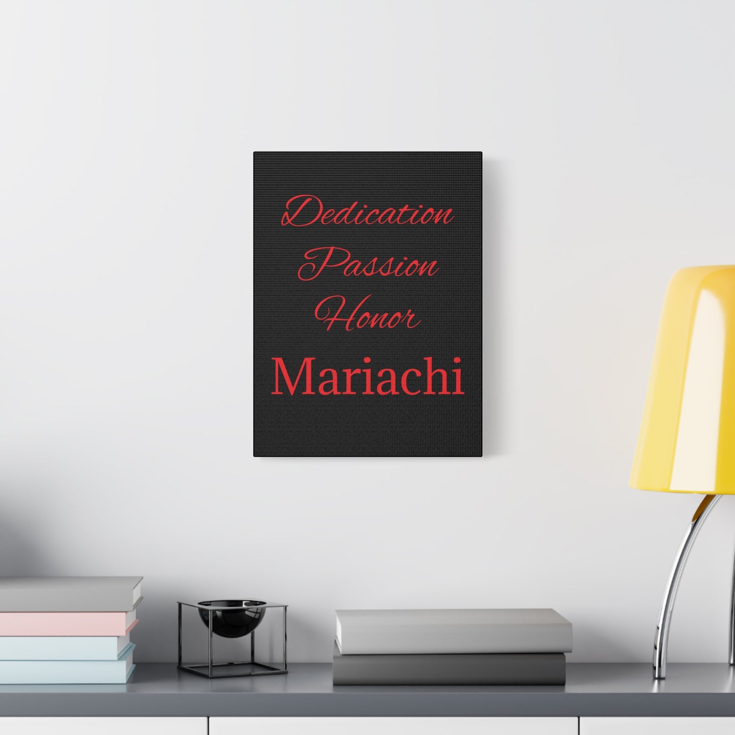 Red Dedication Passion Honor Matte Canvas, Stretched, 1.25"