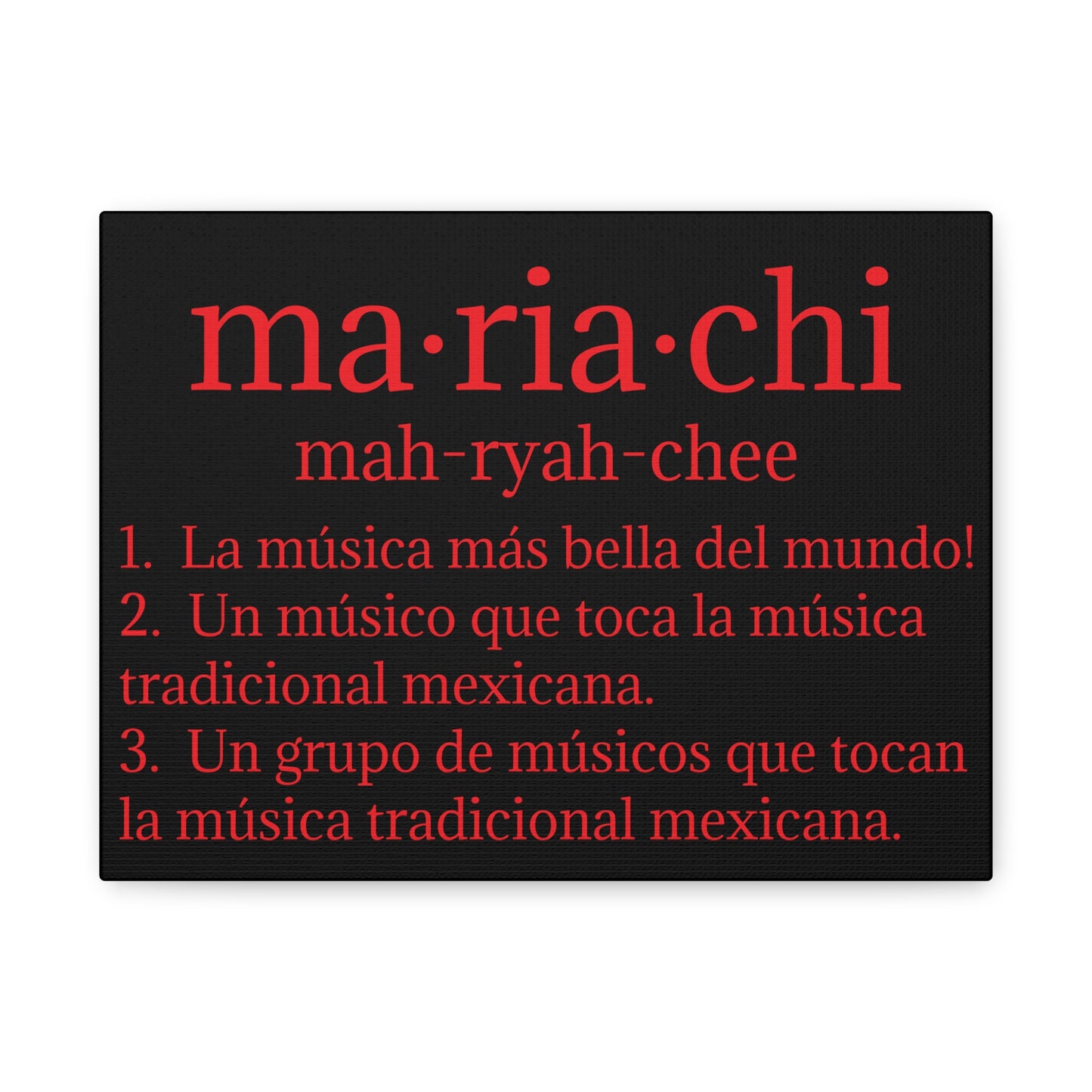 Red Mariachi Definition Business Matte Canvas, Stretched, 1.25"