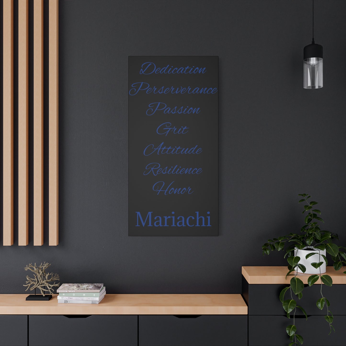 Blue Dedication Passion Honor Matte Canvas, Stretched, 1.25"