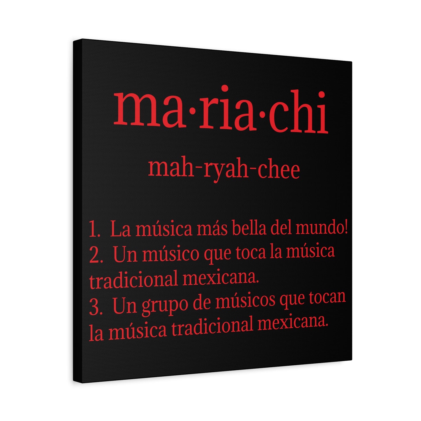 Red Mariachi Definition Business Matte Canvas, Stretched, 1.25"