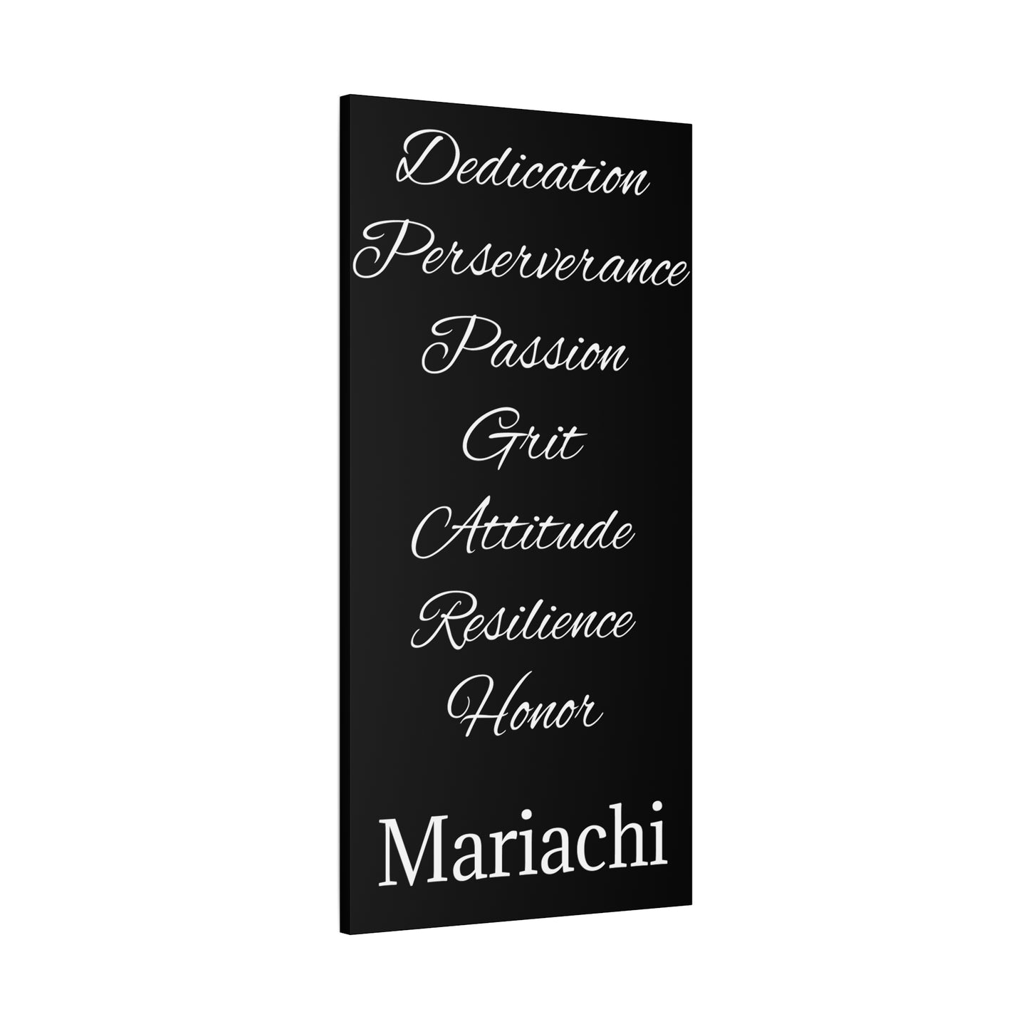 White Dedication Passion Honor Matte Canvas, Stretched, 1.25"