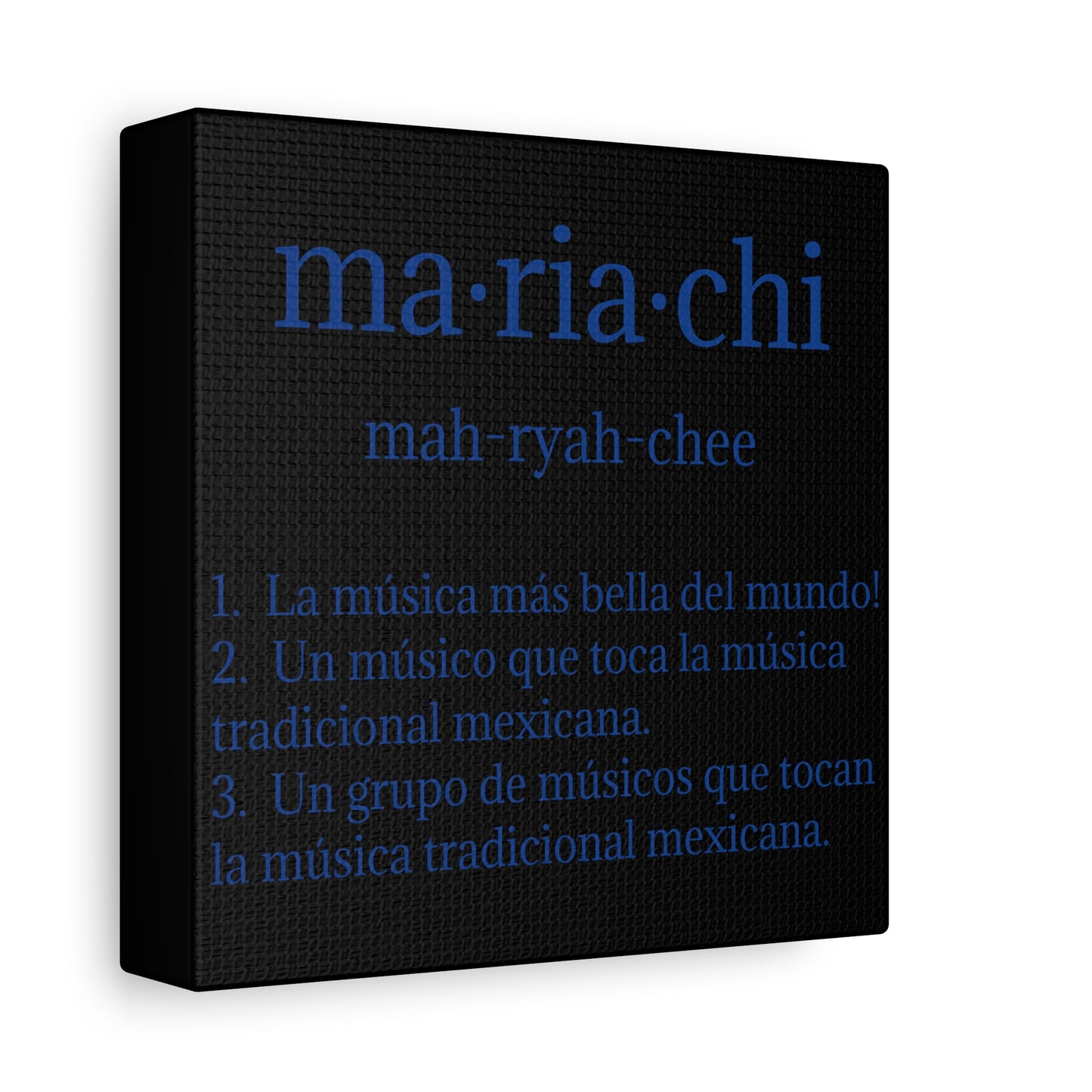 Blue Mariachi Definition Business Matte Canvas, Stretched, 1.25"
