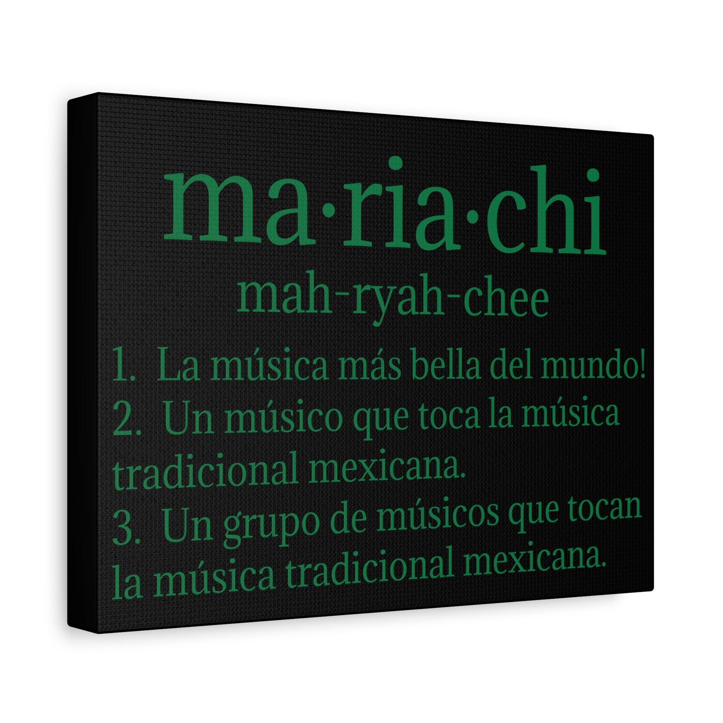 Green Mariachi Definition Business Matte Canvas, Stretched, 1.25"