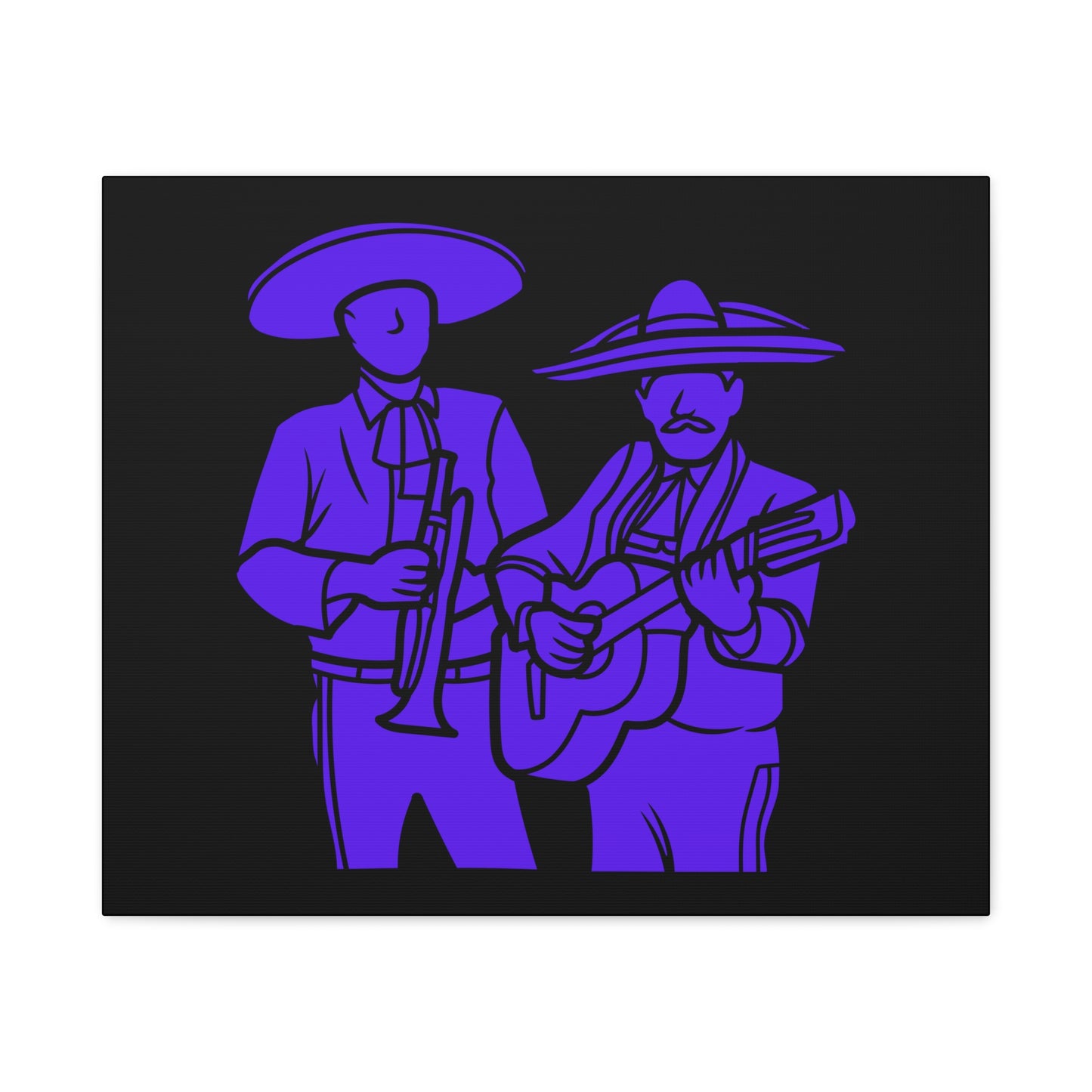 Purple Mariachi Duet Matte Canvas, Stretched, 1.25"
