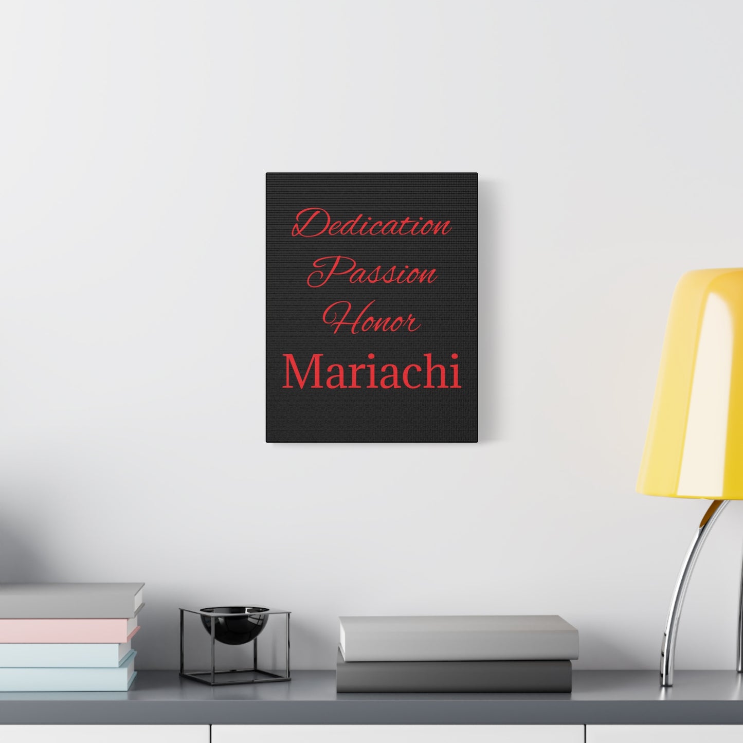 Red Dedication Passion Honor Matte Canvas, Stretched, 1.25"