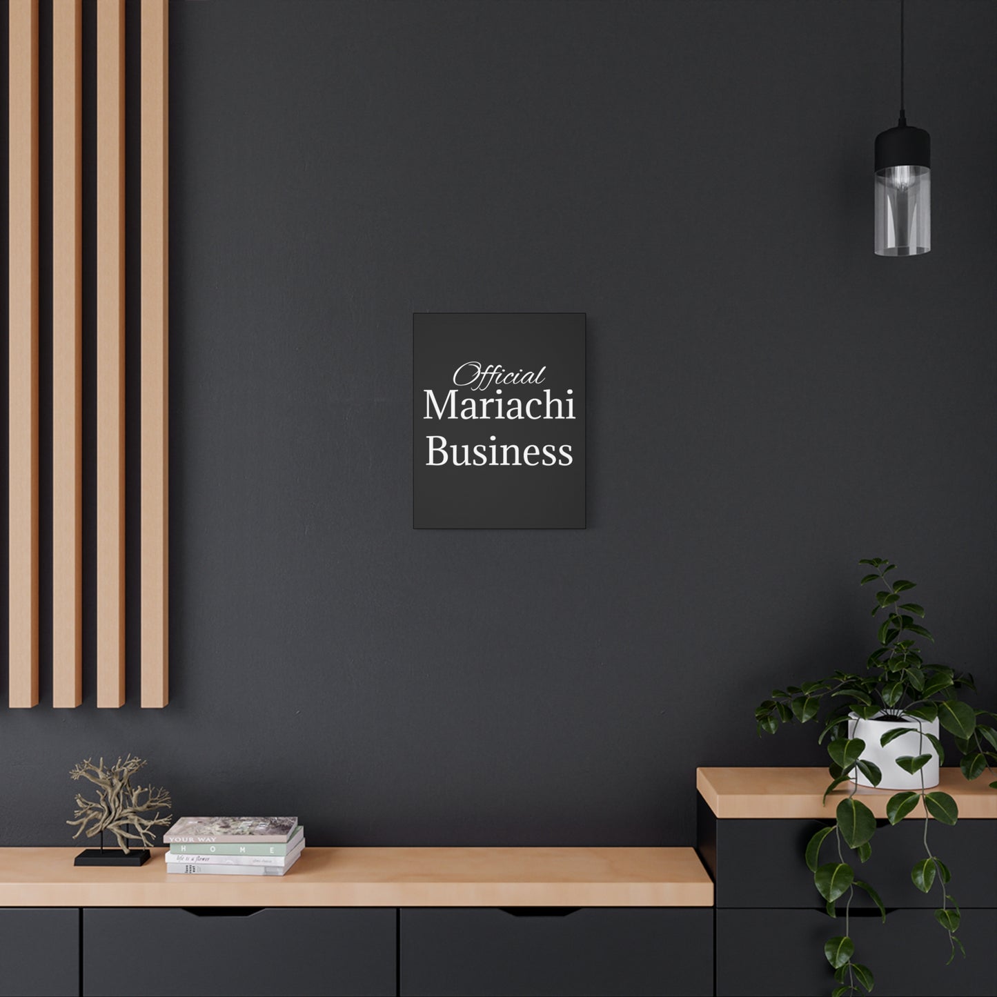 White Official Mariachi Business Matte Canvas, Stretched, 1.25"