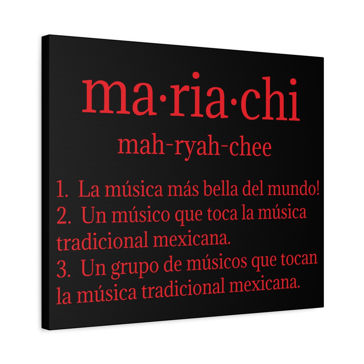 Red Mariachi Definition Business Matte Canvas, Stretched, 1.25"