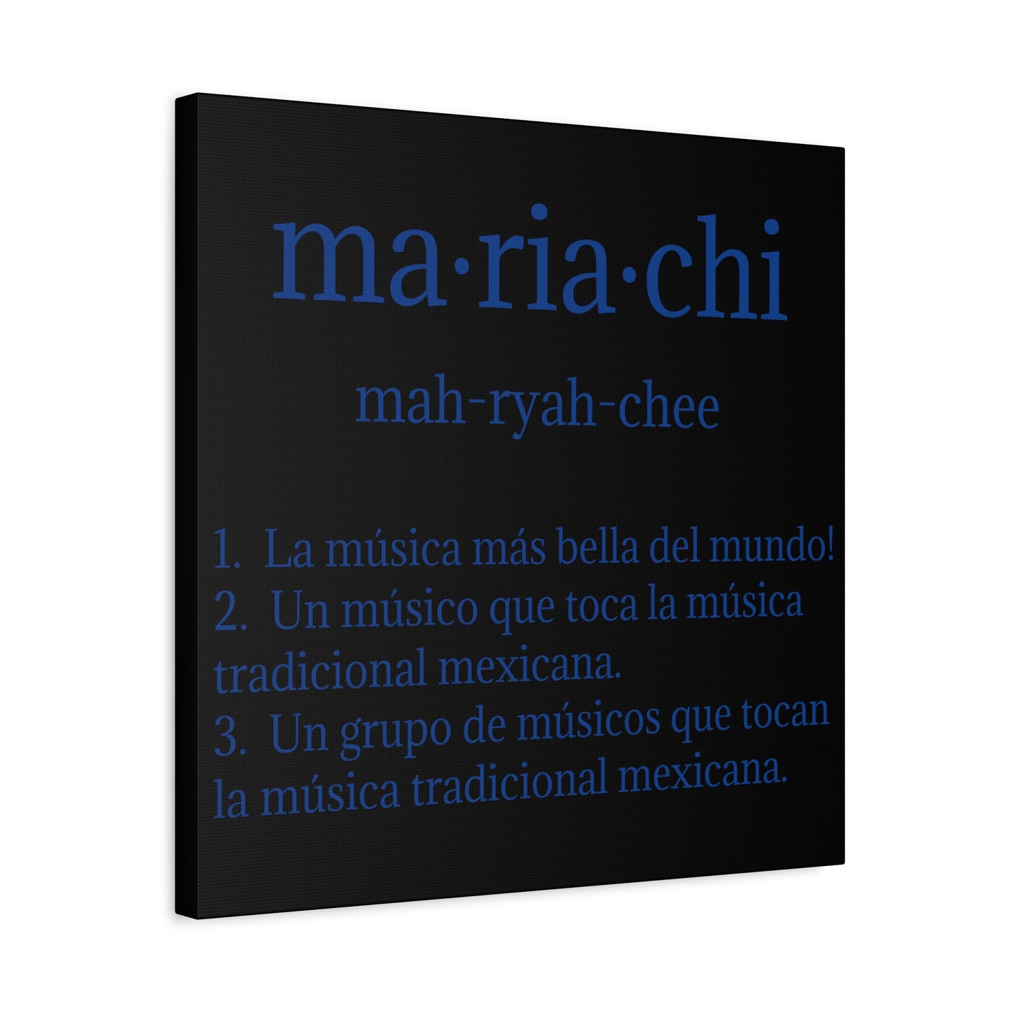Blue Mariachi Definition Business Matte Canvas, Stretched, 1.25"