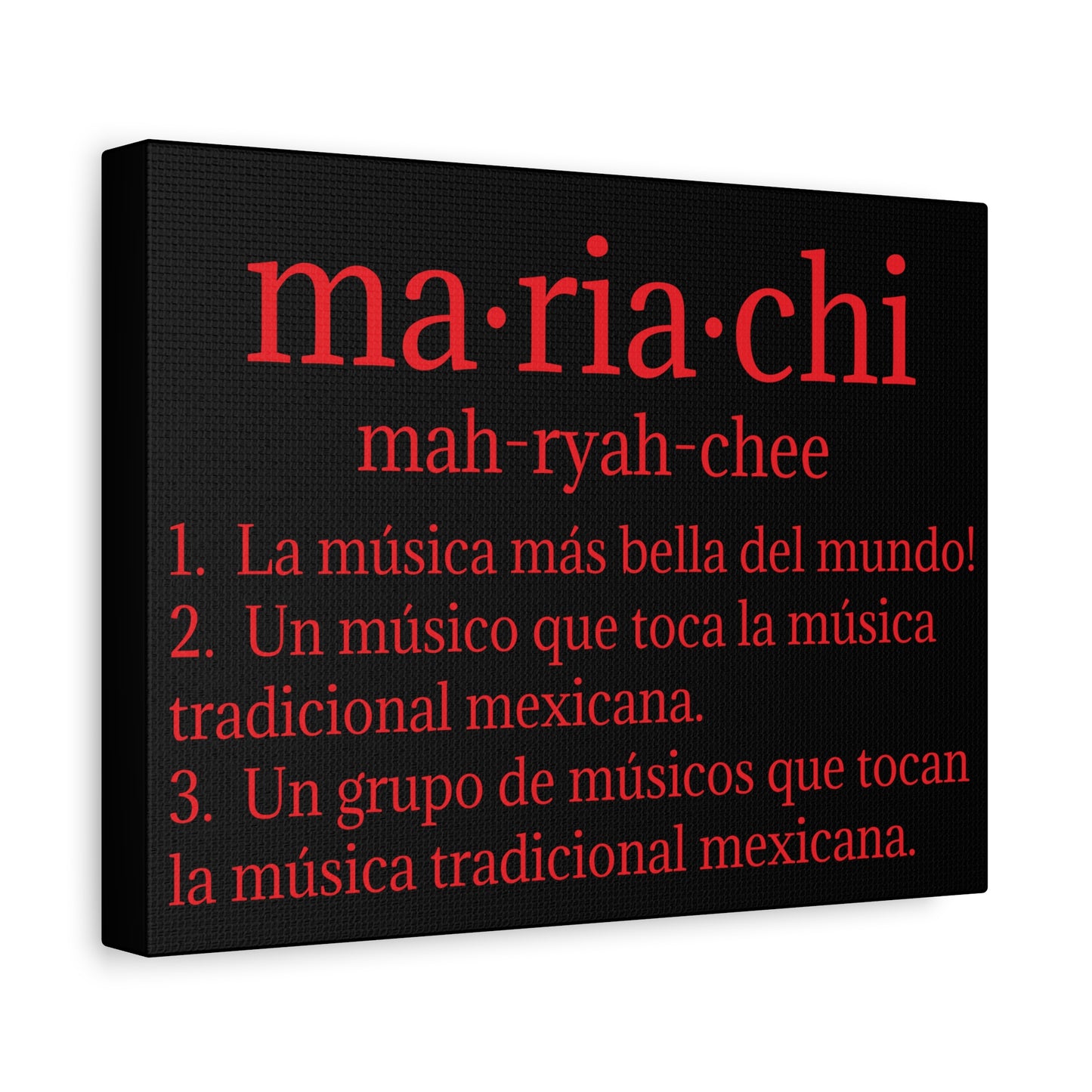 Red Mariachi Definition Business Matte Canvas, Stretched, 1.25"