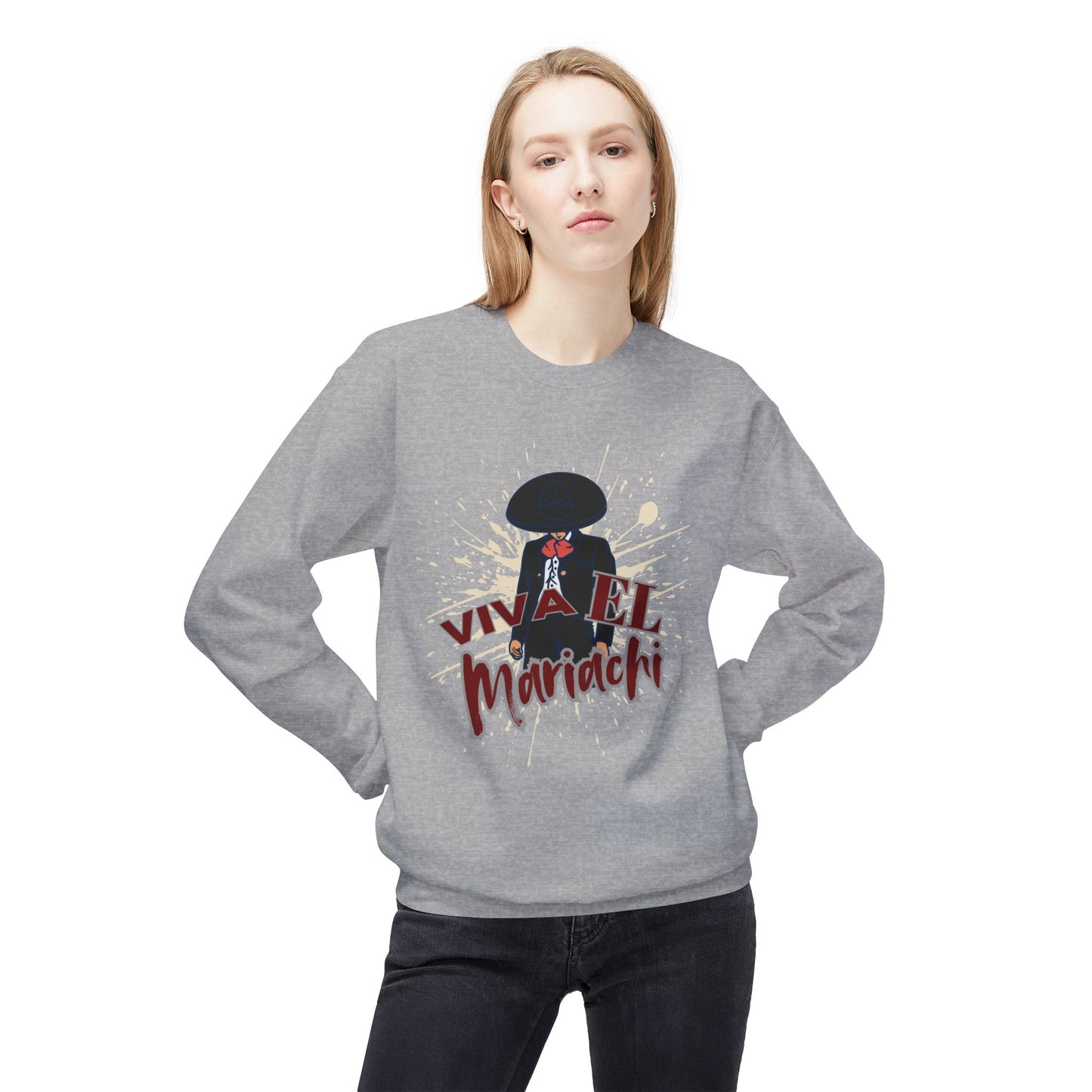 Viva El Mariachi Unisex Midweight Softstyle Fleece Crewneck Sweatshirt