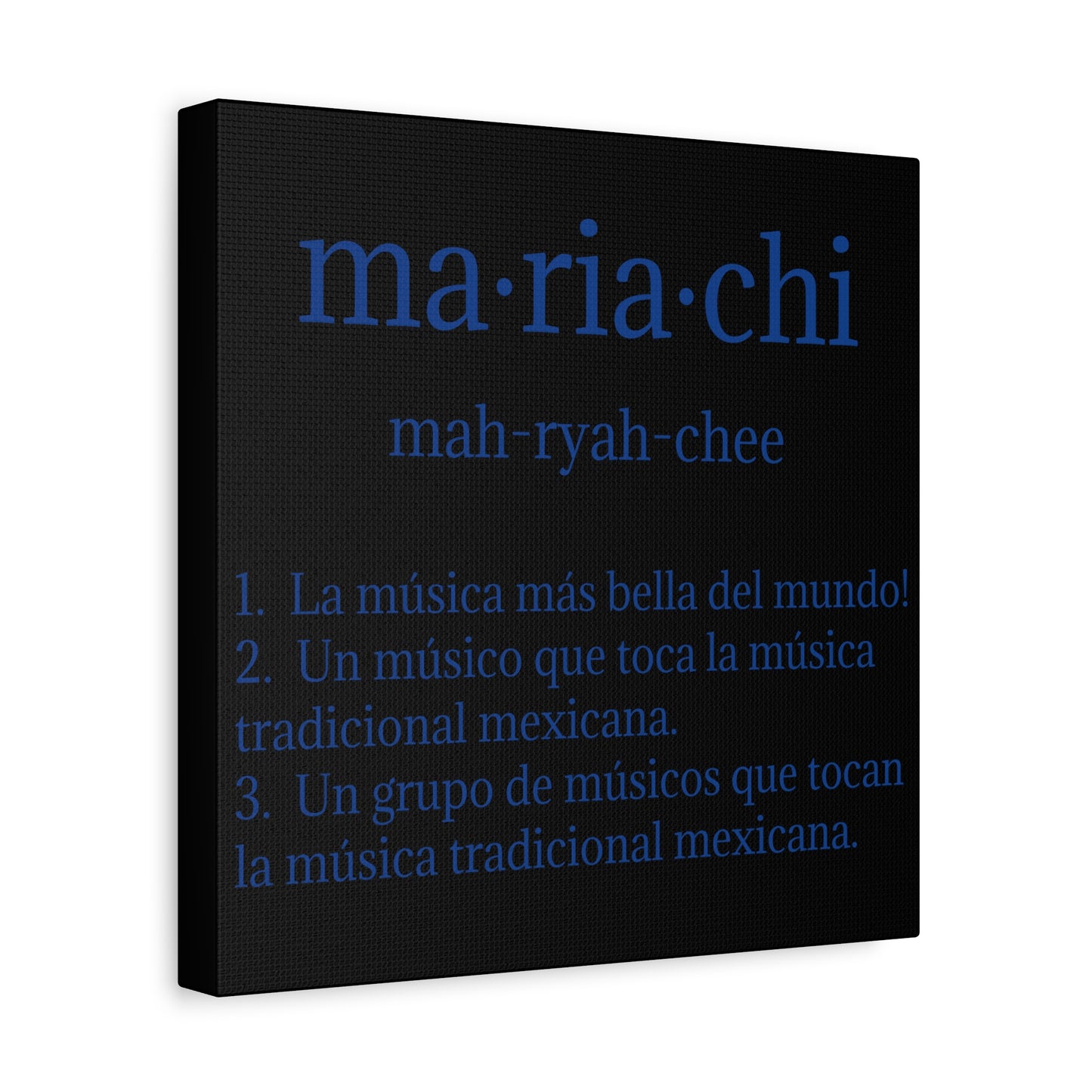 Blue Mariachi Definition Business Matte Canvas, Stretched, 1.25"