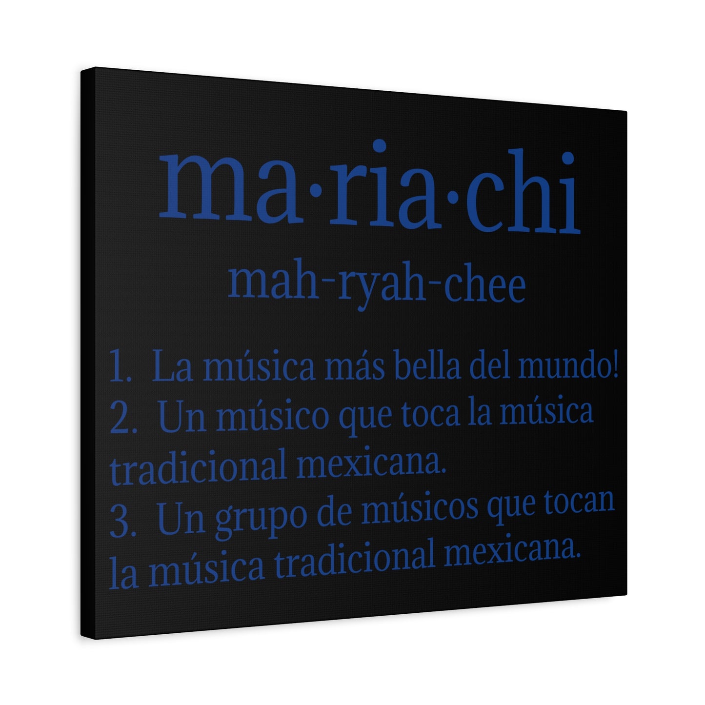 Blue Mariachi Definition Business Matte Canvas, Stretched, 1.25"