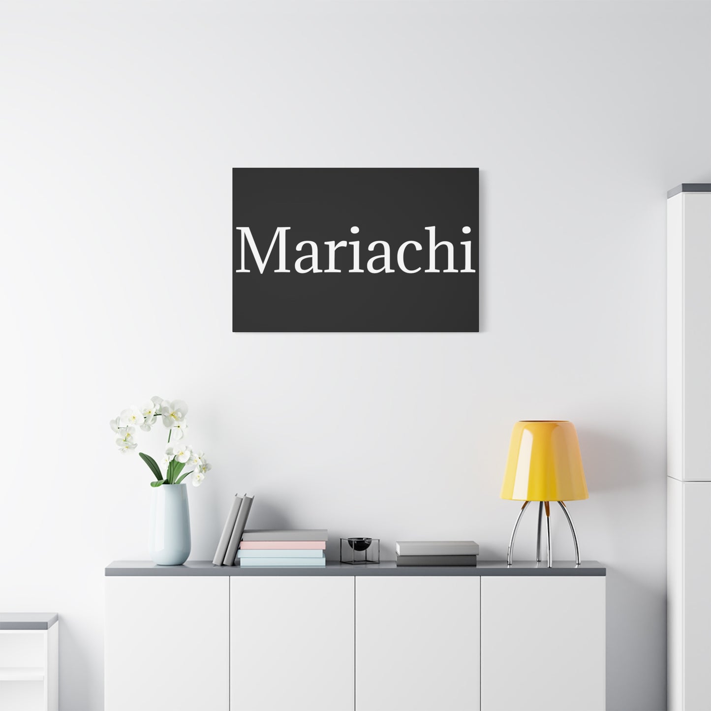 White Mariachi Matte Canvas, Stretched, 1.25"