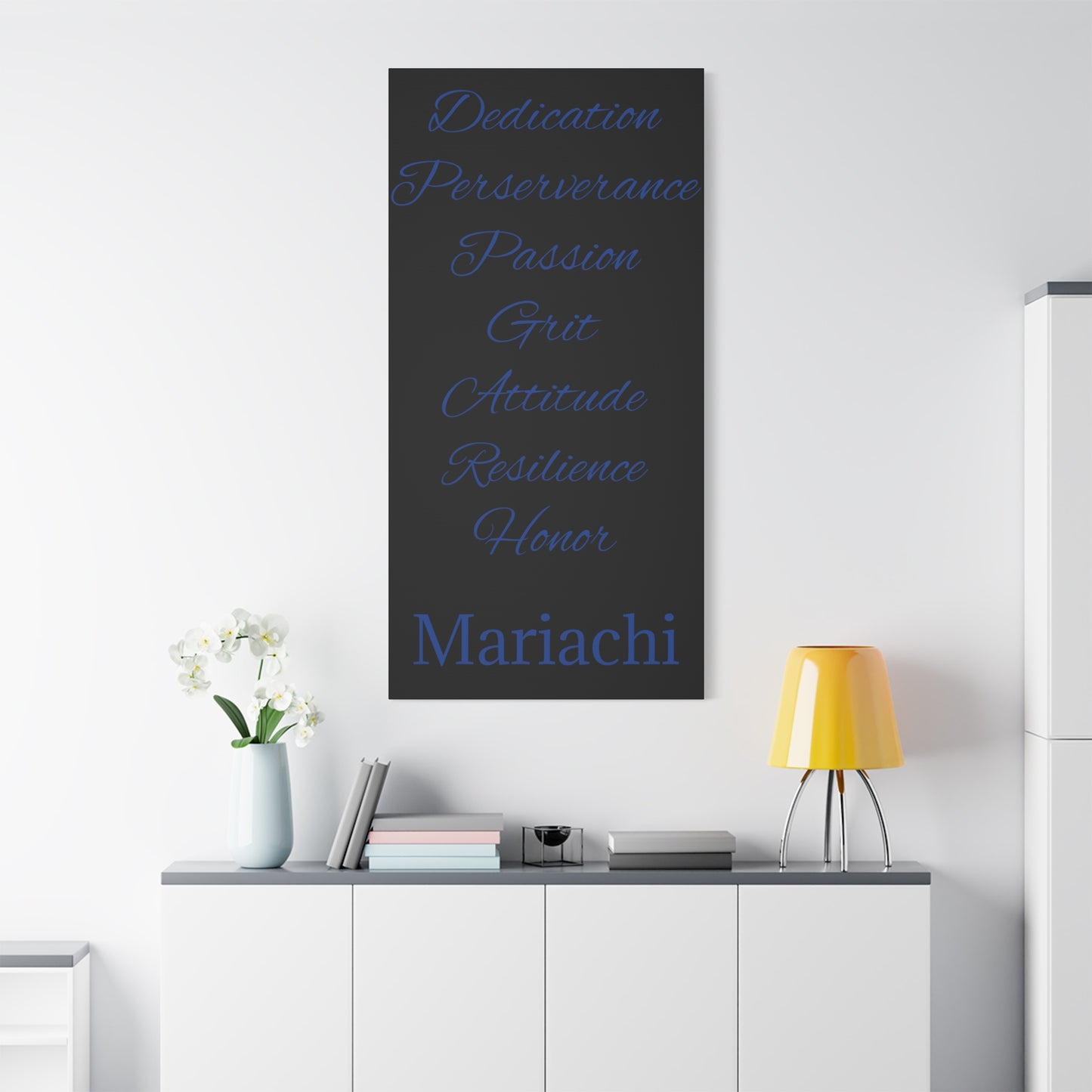 Blue Dedication Passion Honor Matte Canvas, Stretched, 1.25"