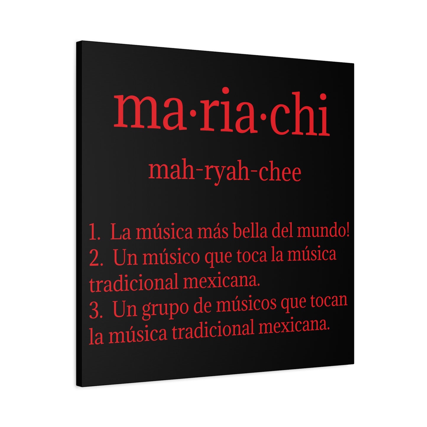 Red Mariachi Definition Business Matte Canvas, Stretched, 1.25"