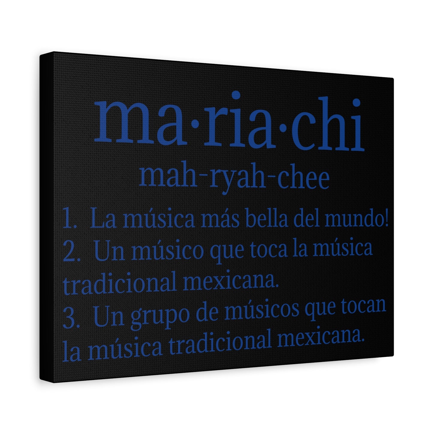 Blue Mariachi Definition Business Matte Canvas, Stretched, 1.25"