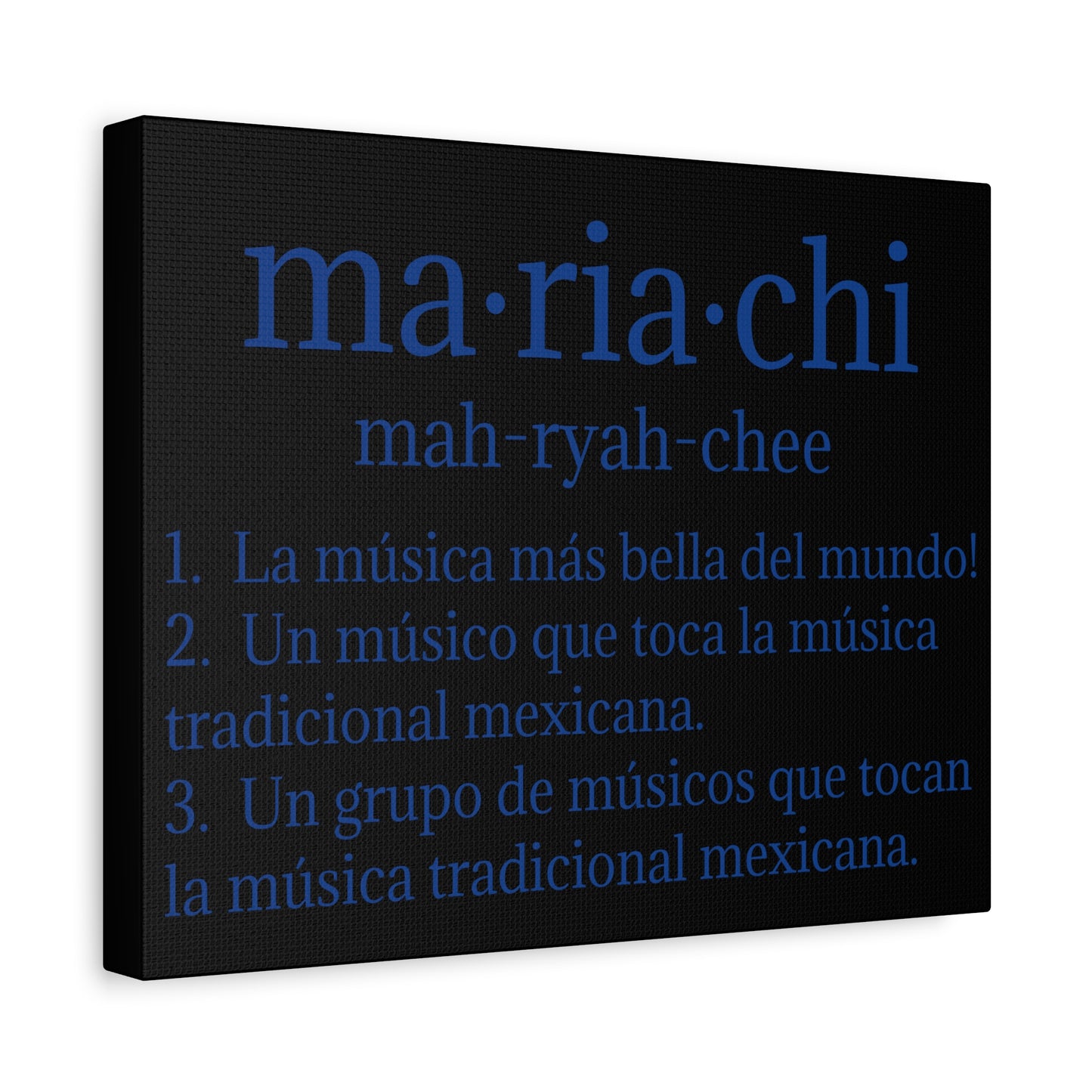 Blue Mariachi Definition Business Matte Canvas, Stretched, 1.25"
