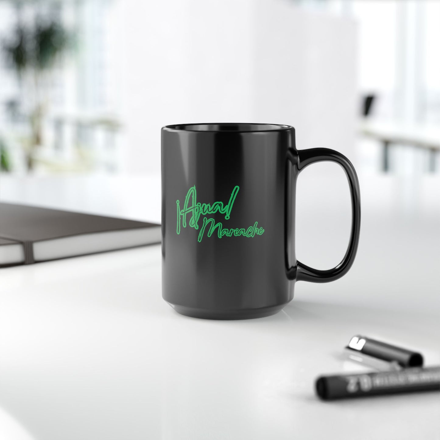 Green Ajua Black Mug (11oz, 15oz)