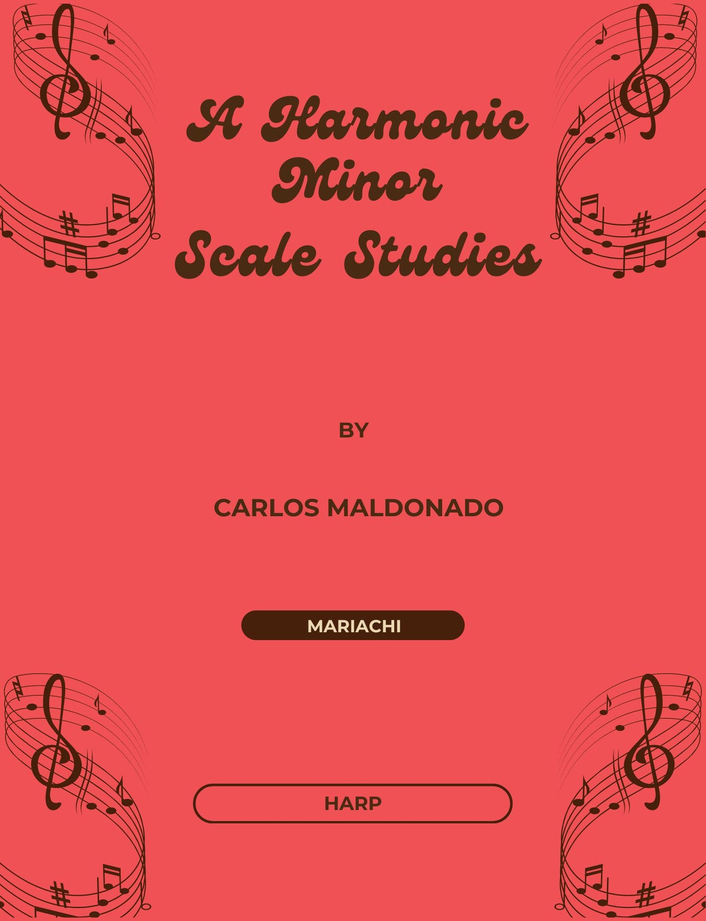 A Harmonic Minor Scale Studies Harp Paperback