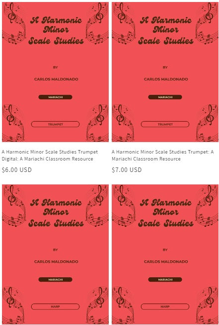 A Harmonic Minor Scale Studies Set Paperback