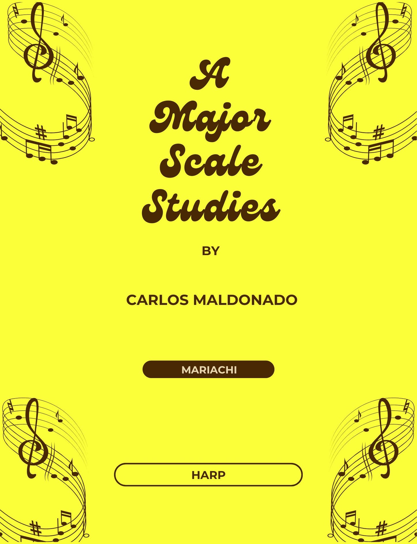 A Major Scale Studies Harp Paperback