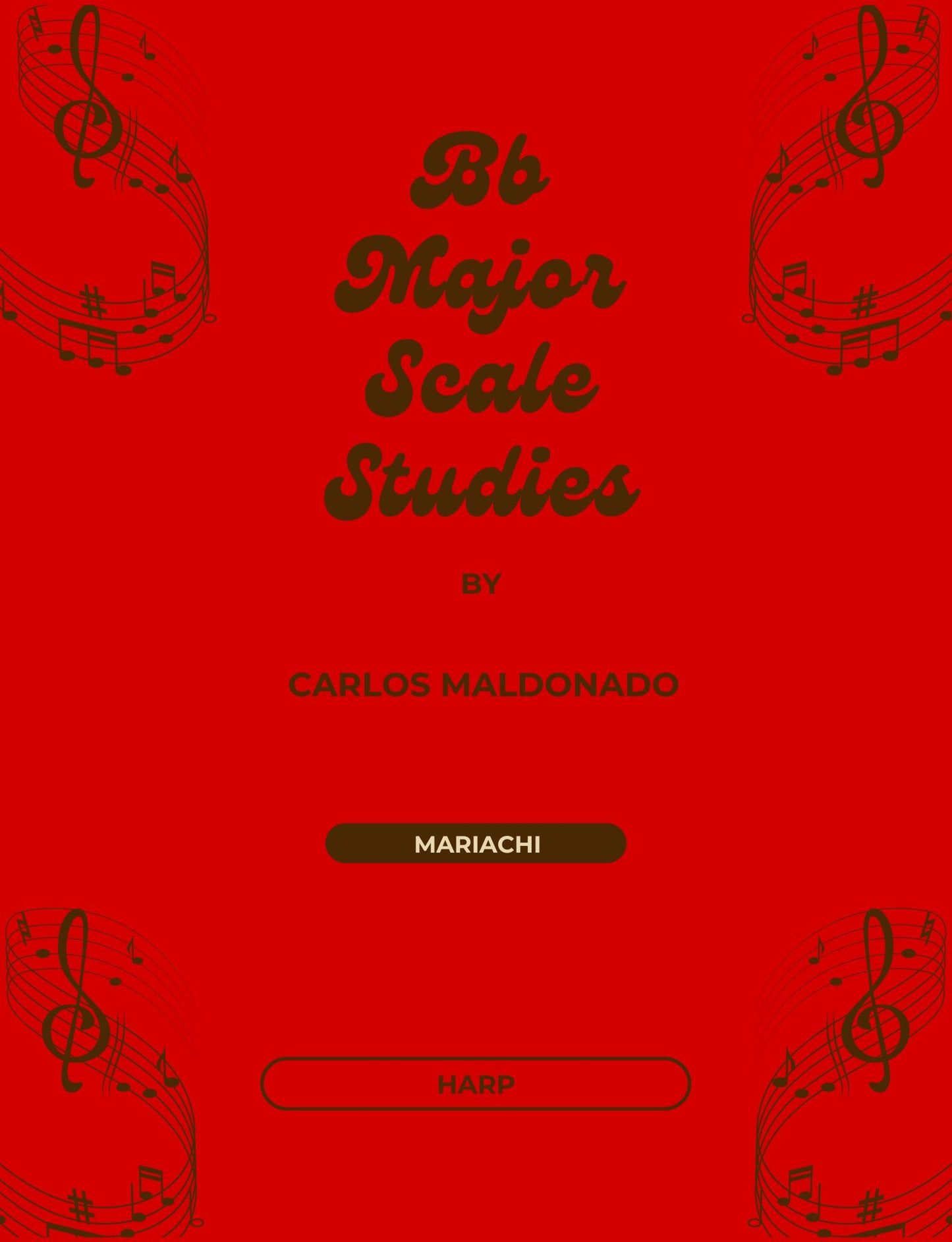 Bb Major Scale Studies Harp Digital