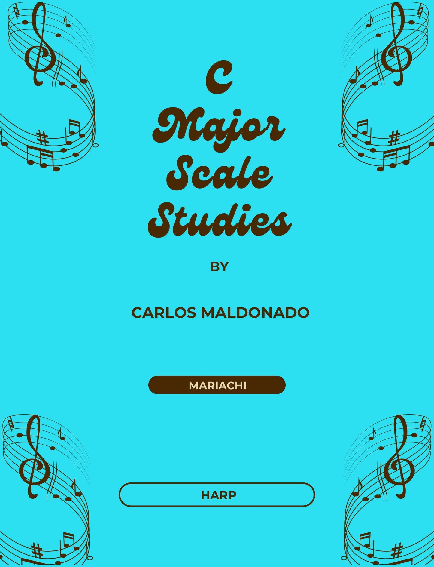 C Major Scale Studies Harp Digital