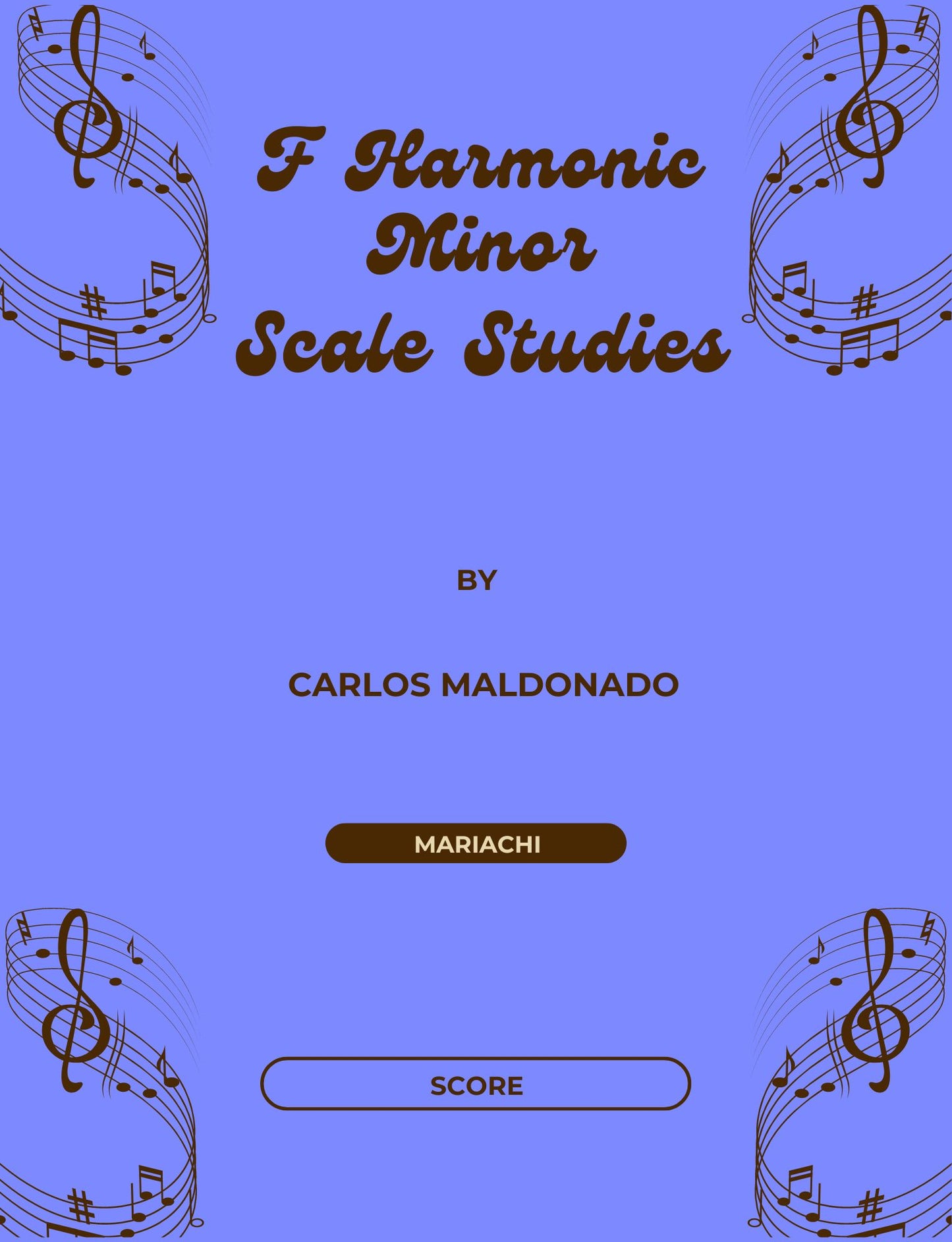 F Harmonic Minor Scale Studies Director Score