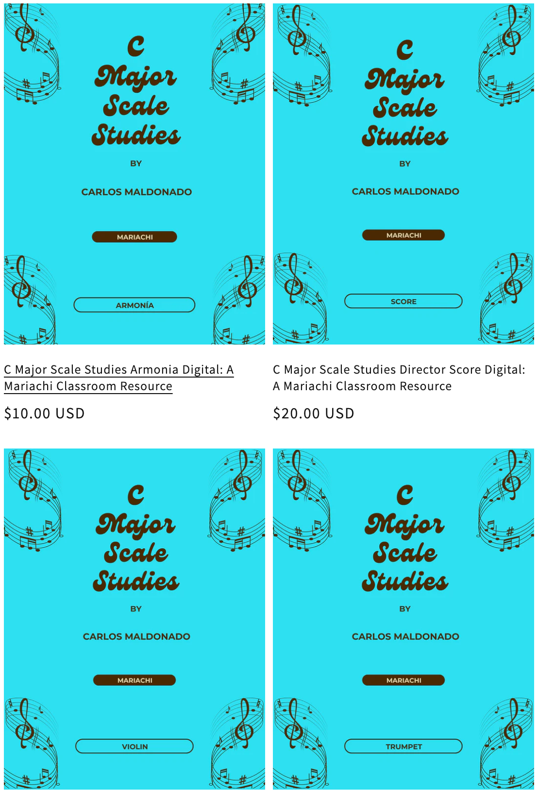 C Major Scale Studies Set Paperback