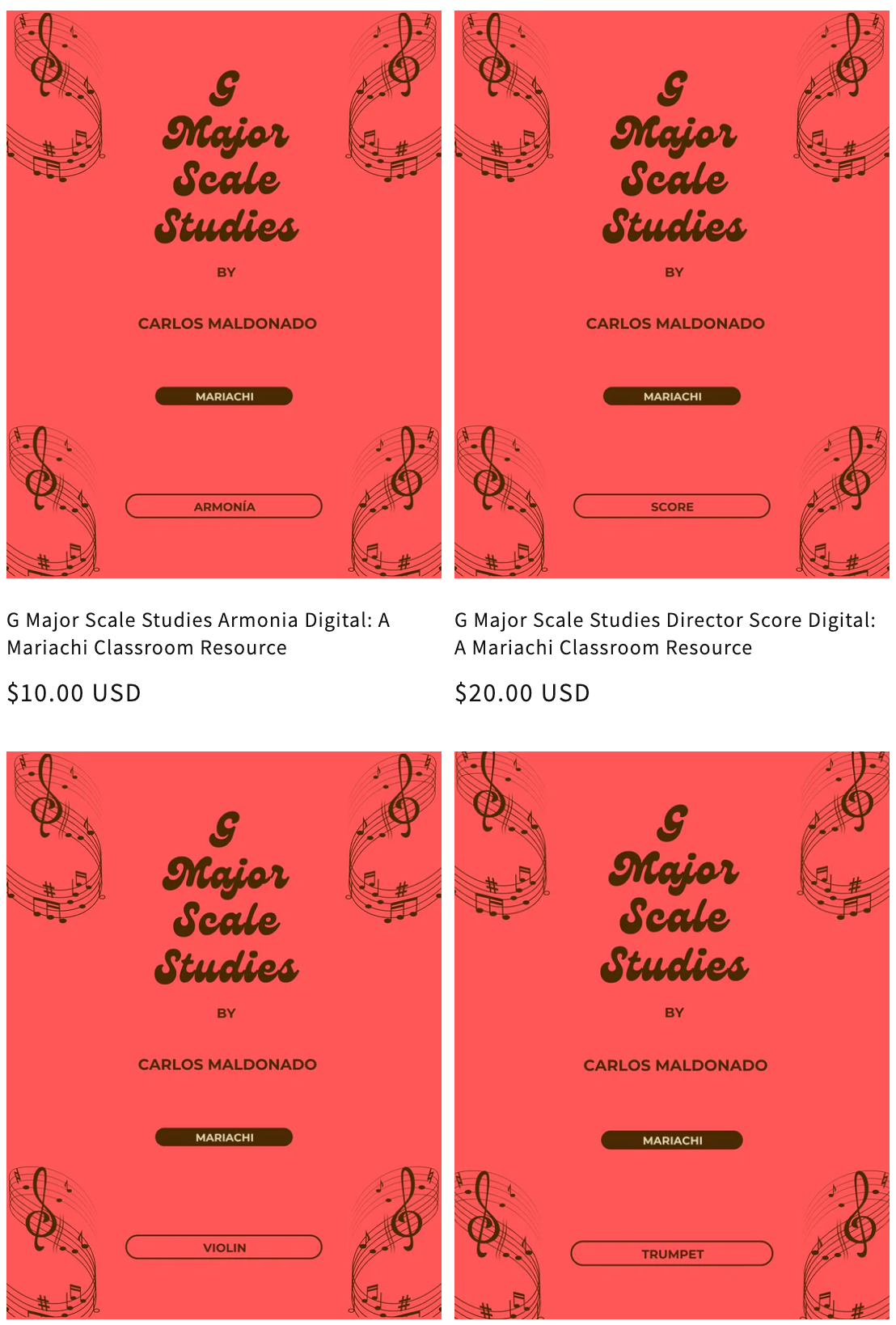 G Major Scale Studies Set Paperback