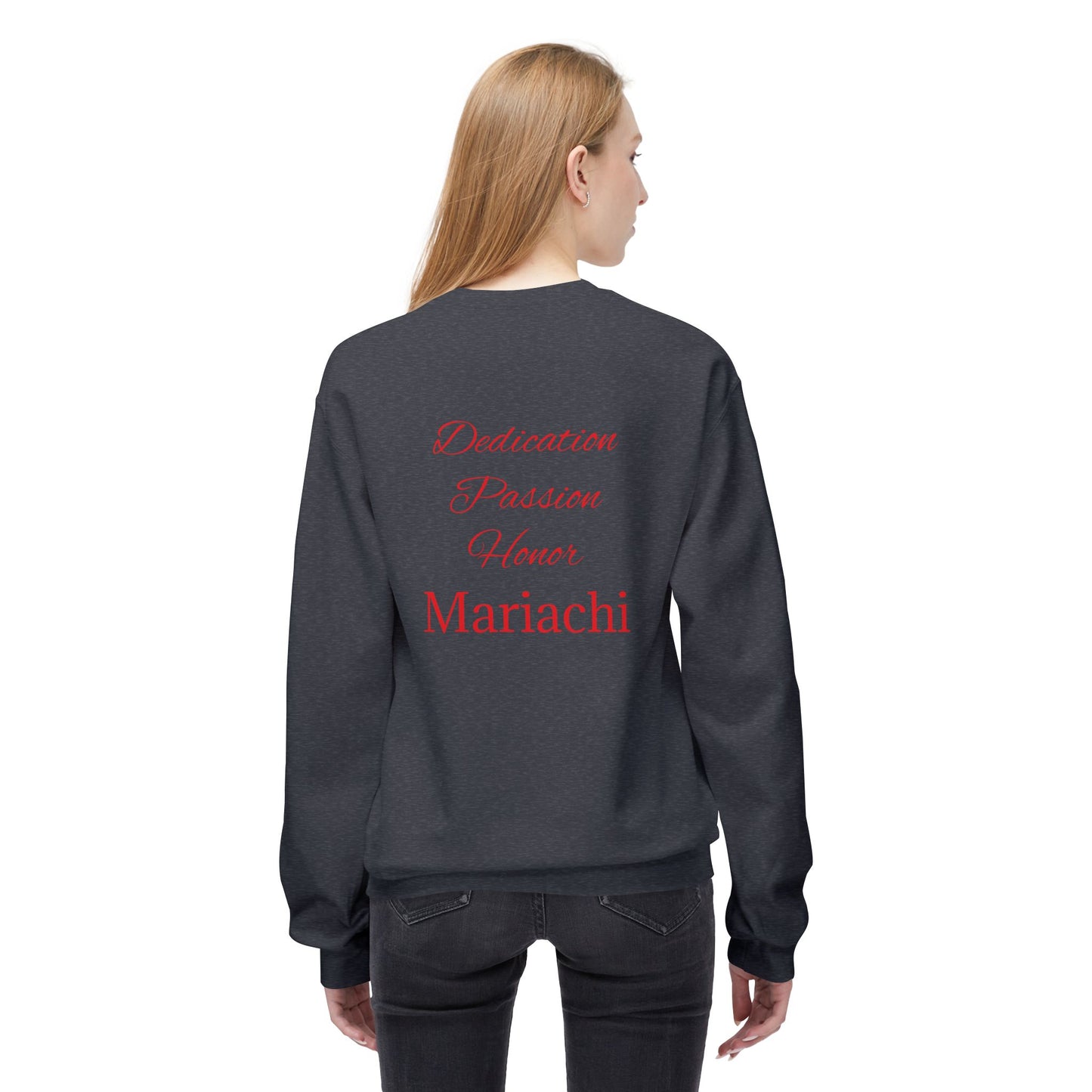 Dedication Passion Honor Guitarra Unisex Midweight Softstyle Fleece Crewneck Sweatshirt