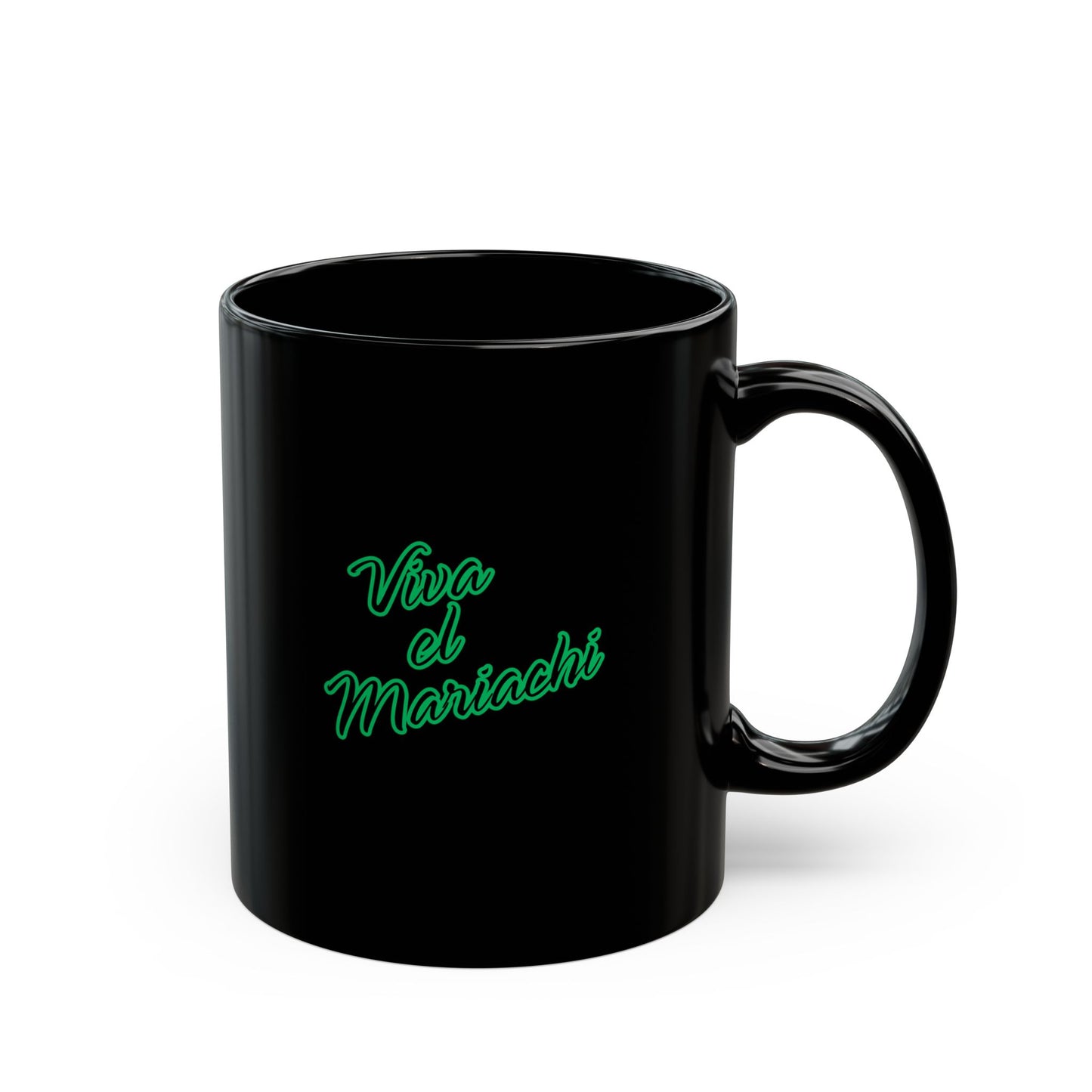 Green Viva El Mariachi Black Mug (11oz, 15oz)