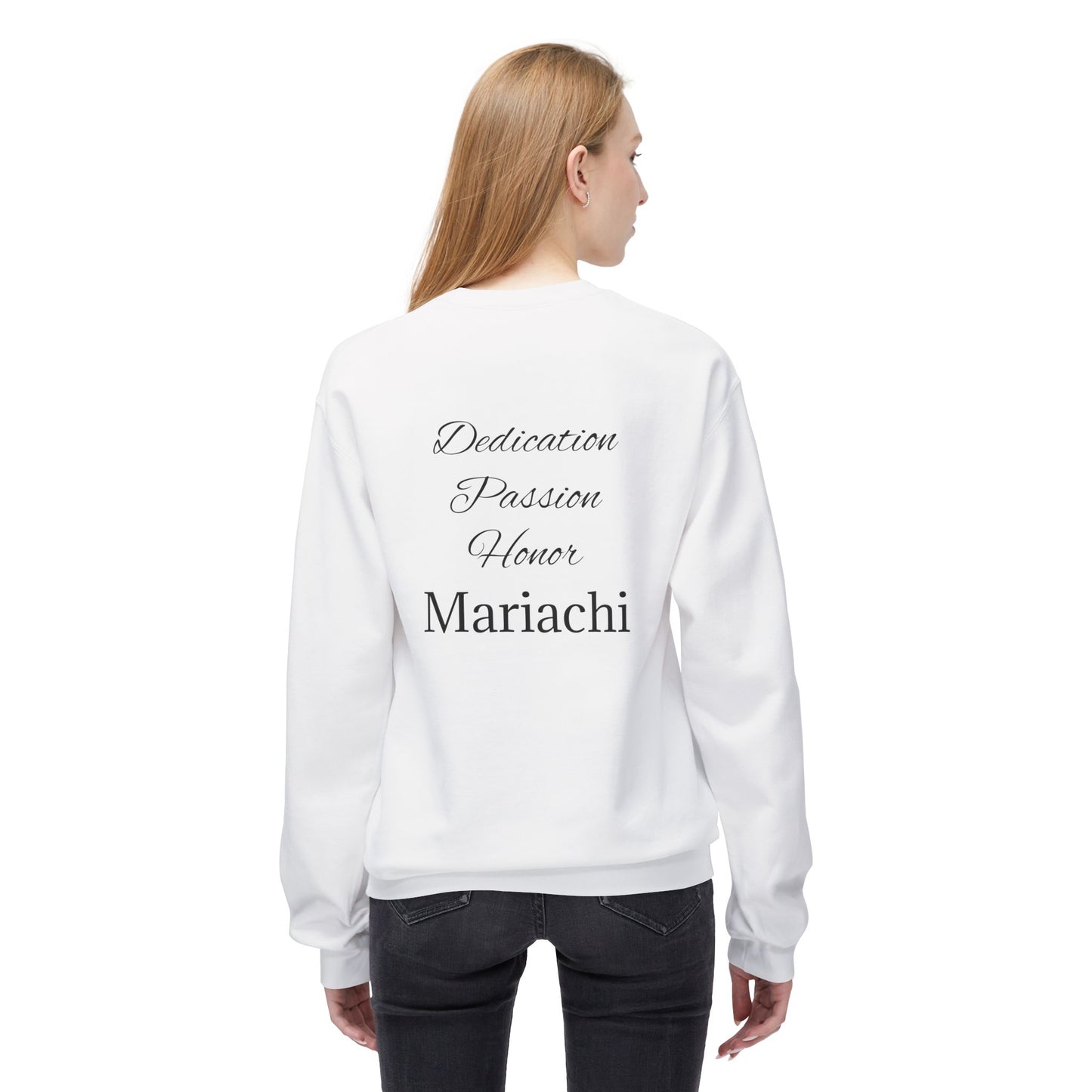 Dedication Passion Honor Mariachi Staff Unisex Midweight Softstyle Fleece Crewneck Sweatshirt