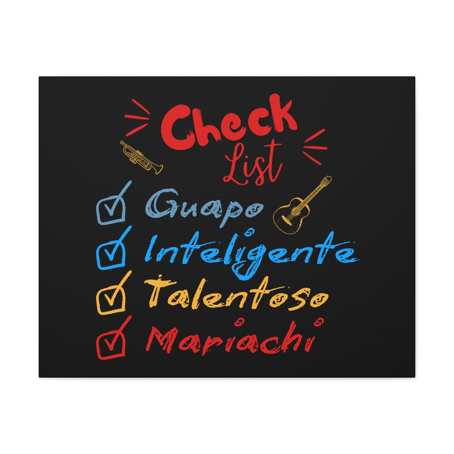 Checklist Guapo Matte Canvas, Stretched, 1.25"